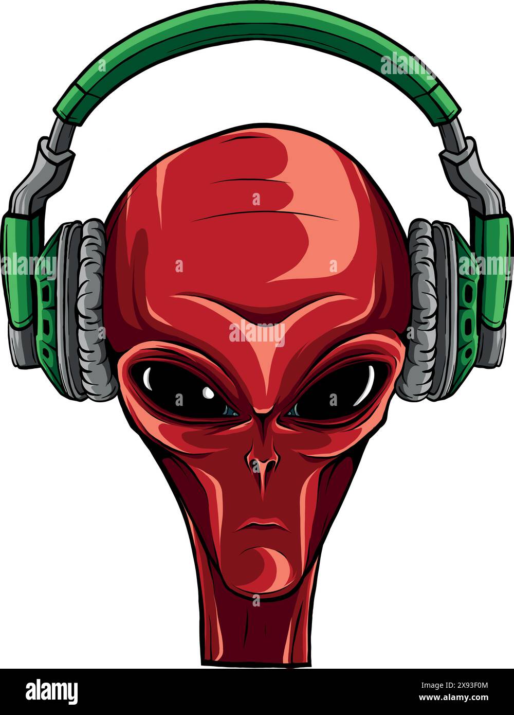Alien head. vector illustration design of extraterrestrial humanoid ...