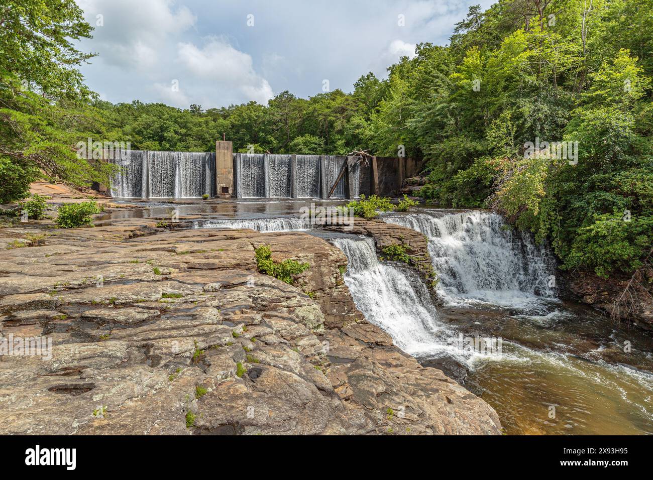 A. A. Miller dam and the upper section of Desoto Falls on the Little