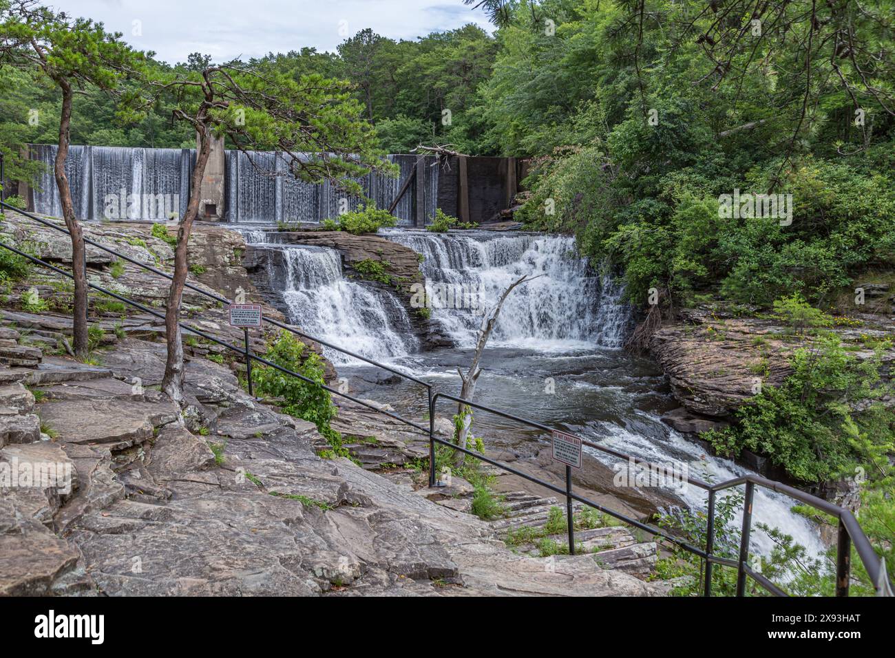 A. A. Miller dam and the upper section of Desoto Falls on the Little ...