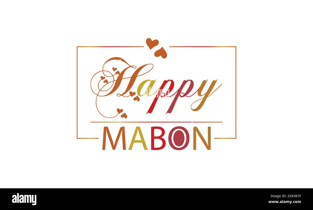 Celebrate Mabon with Chic Text Illustration Stock Vector