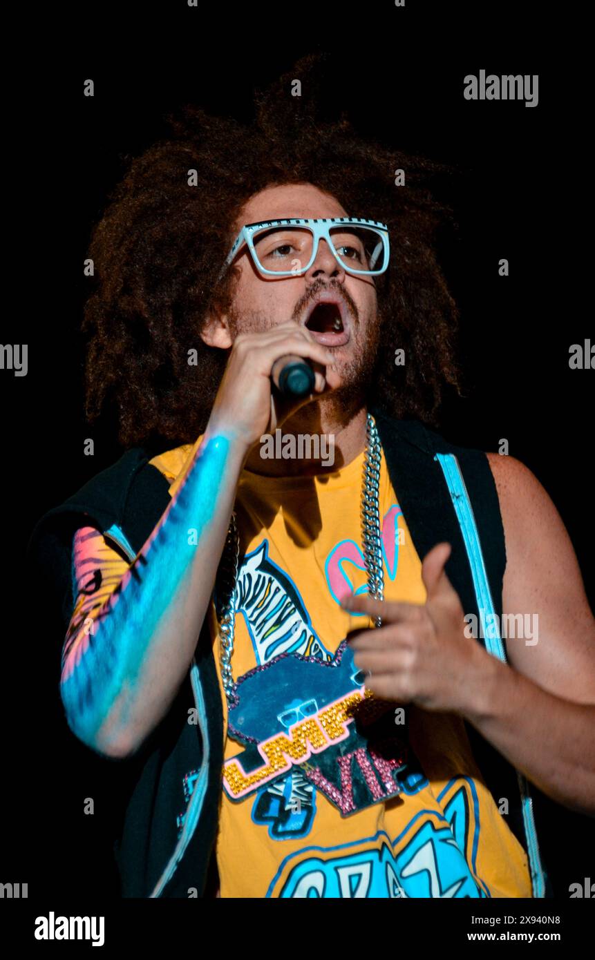 Redfoo - LMFAO, V2012, Hylands Park, Chelmsford, Essex, Britain - 19 August 2012 Stock Photo