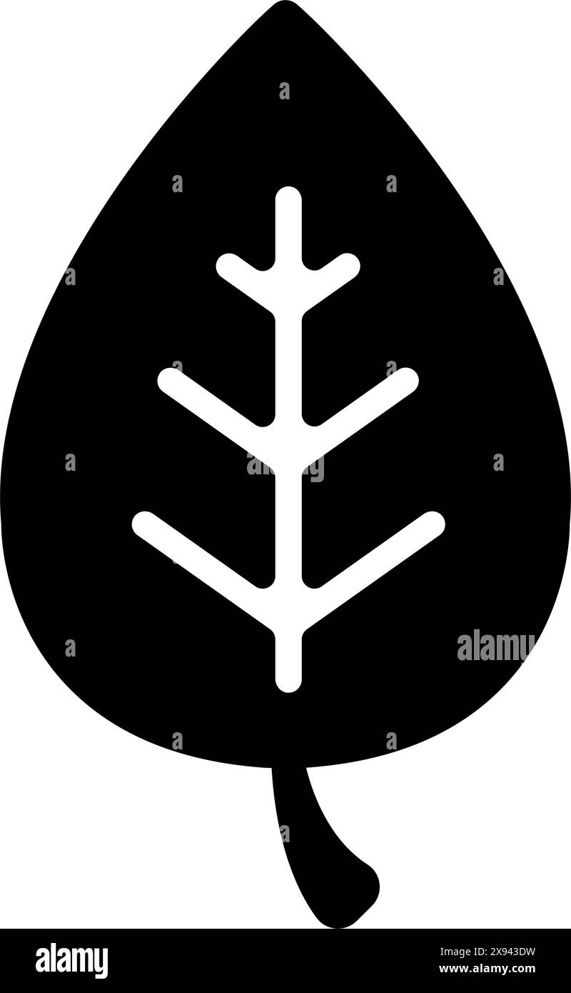 Simple leaf vector icon illustration Stock Vector Image & Art - Alamy