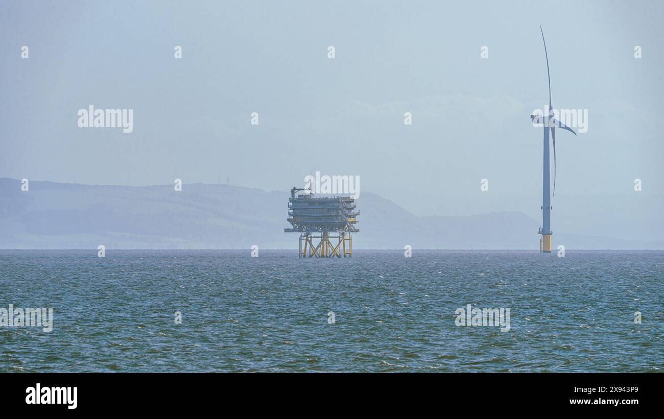 Oil rig platform wind turbines hi-res stock photography and images - Alamy