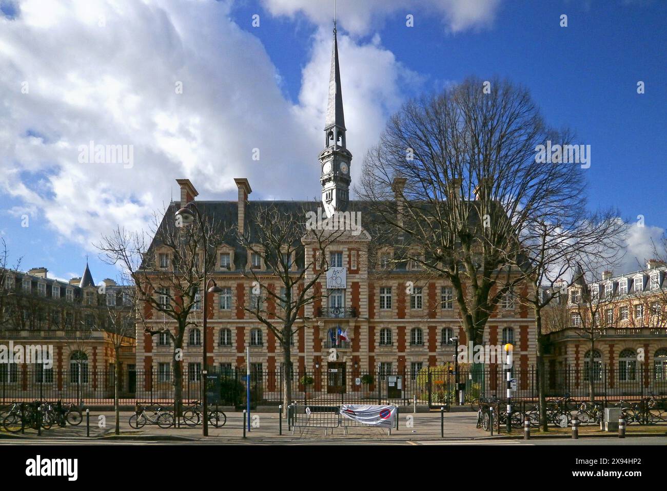 Neuilly-sur-Seine, France - February 12 2018: The Lycée Pasteur is a French state-run secondary school in Neuilly-sur-Seine, on the outskirts of Paris Stock Photo