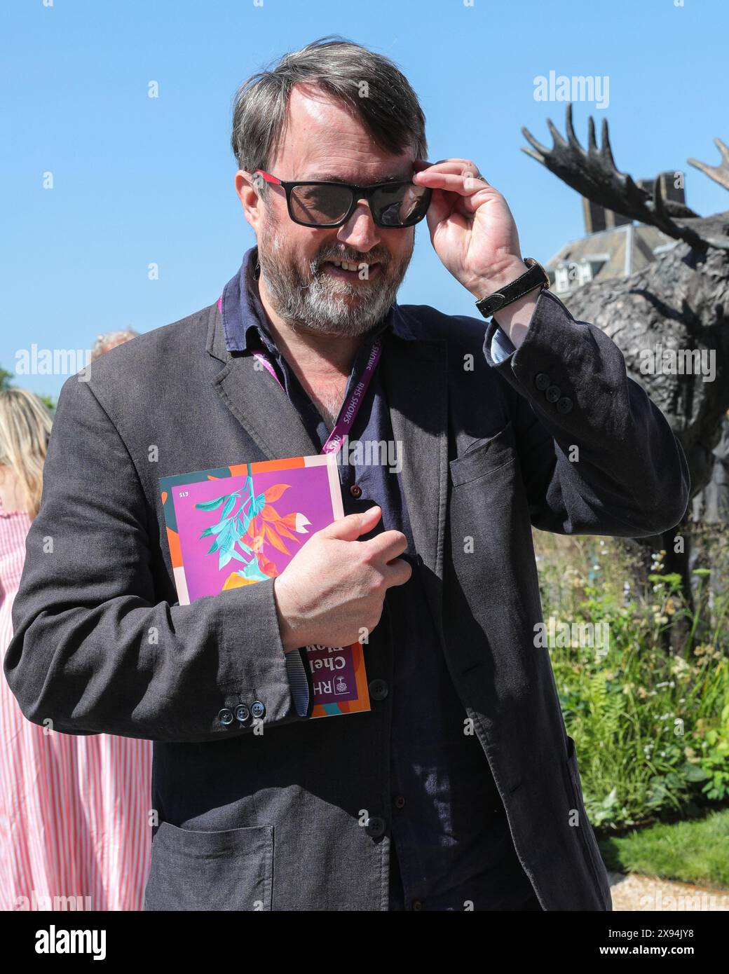 David Mitchell, british comedian and actor, portrait at Chelsea Flower