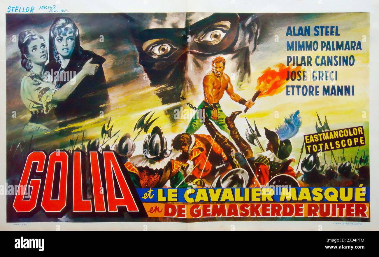 HERCULES AND THE MASKED RIDER (1964) - Vintage Belgian (French and