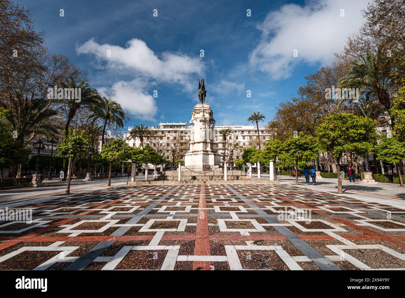 Plaza Nueva Monumento a San Fernando Seville Andalusia Spain