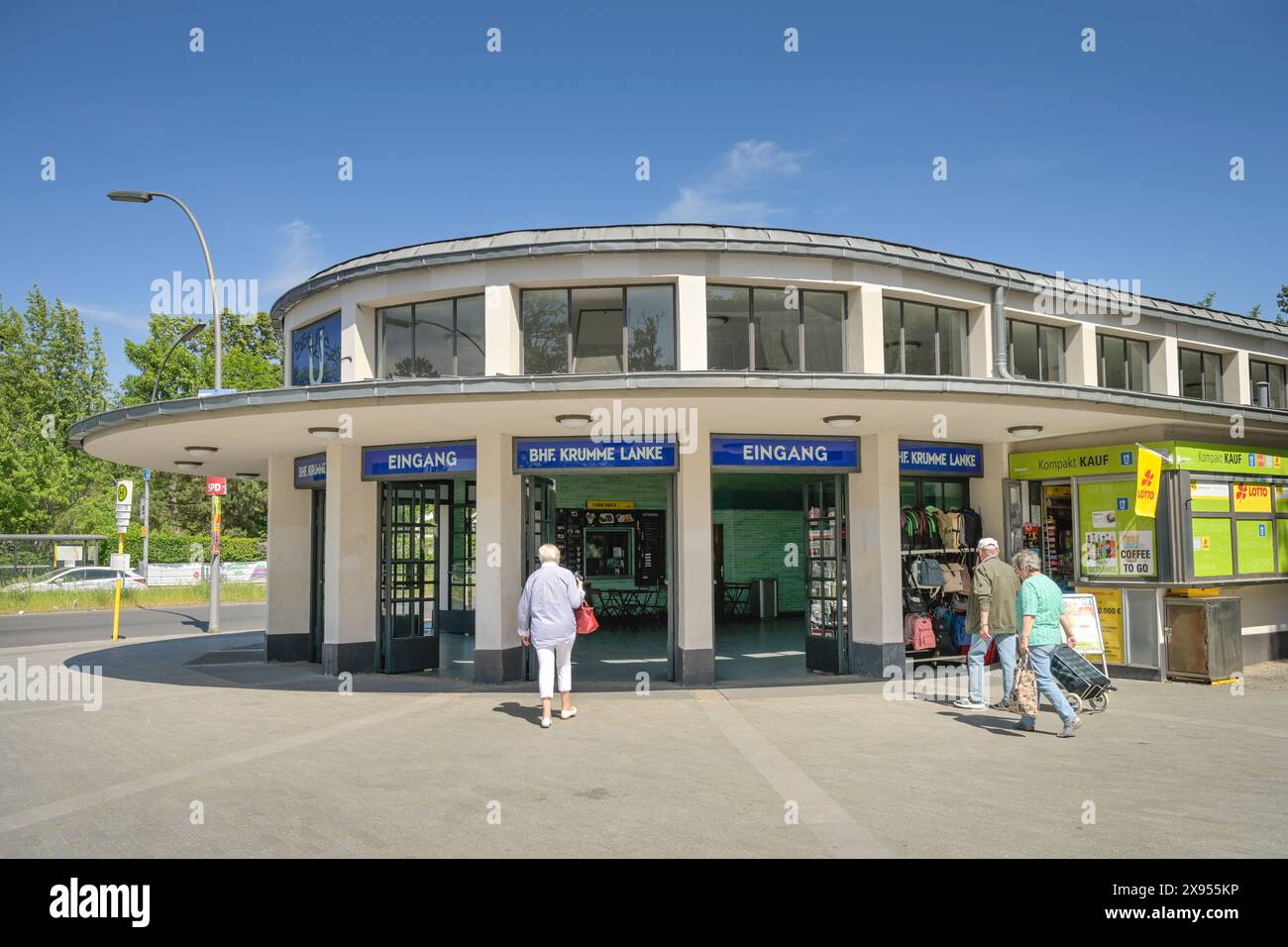 Krumme Lanke subway station, Zehlendorf, Steglitz-Zehlendorf district, Berlin, Germany, U-Bahnhof Krumme Lanke, Zehlendorf, Bezirk Steglitz-Zehlendorf Stock Photo