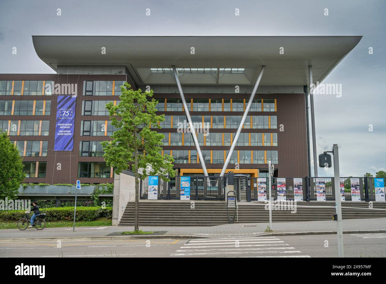 Council of Europe, Agora building, Strasbourg, Bas-Rhin, France, Europarat, Gebäude Agora, Straßburg, Département Bas-Rhin, Frankreich Stock Photo