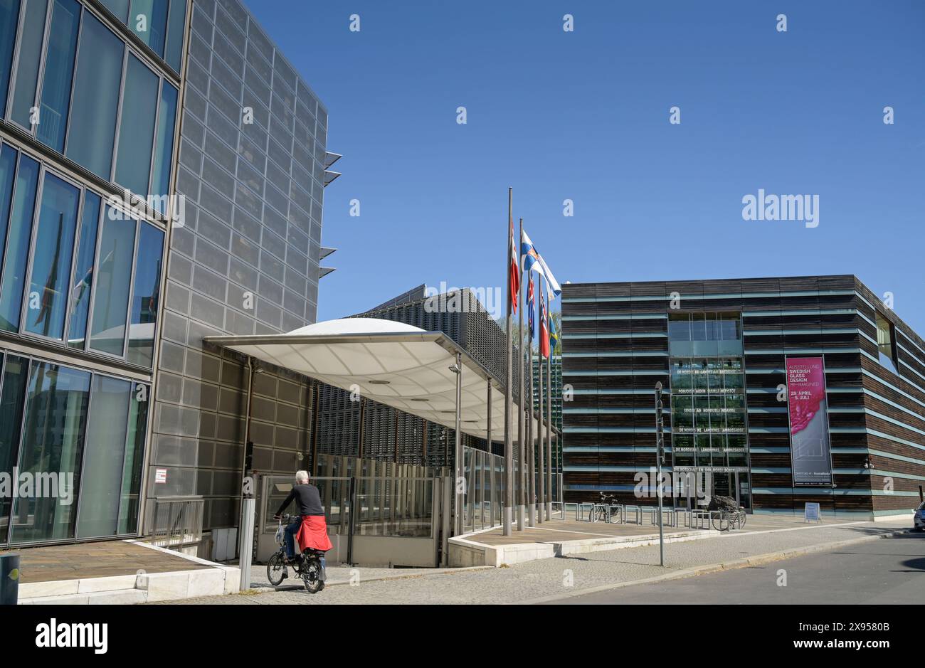 Nordic Scandinavian Embassies, Rauchstrasse, Tiergarten, Mitte, Berlin, Germany, Nordische skandinavische Botschaften, Rauchstraße, Tiergarten, Mitte, Stock Photo