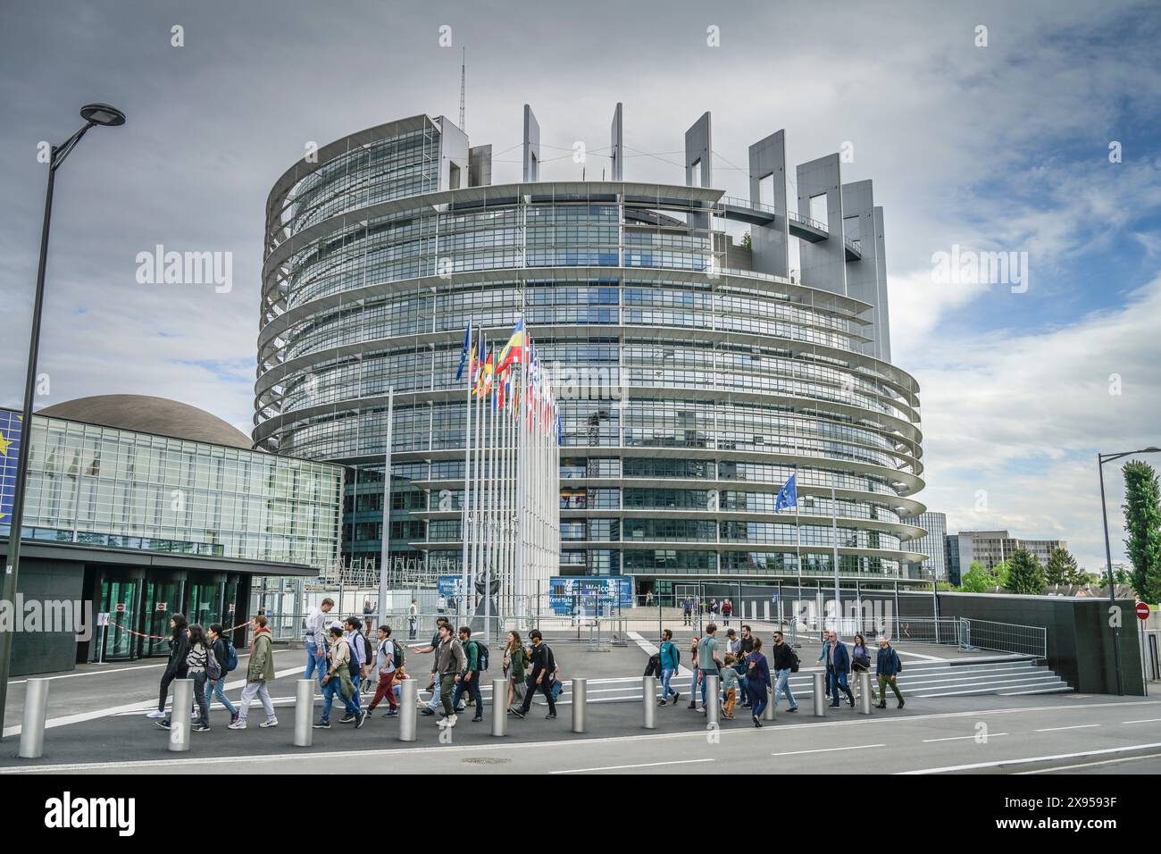 European Parliament, 1 All. du Printemps, Strasbourg, Bas-Rhin, France, Europäisches Parlament, 1 All. du Printemps, Straßburg, Département Bas-Rhin, Stock Photo