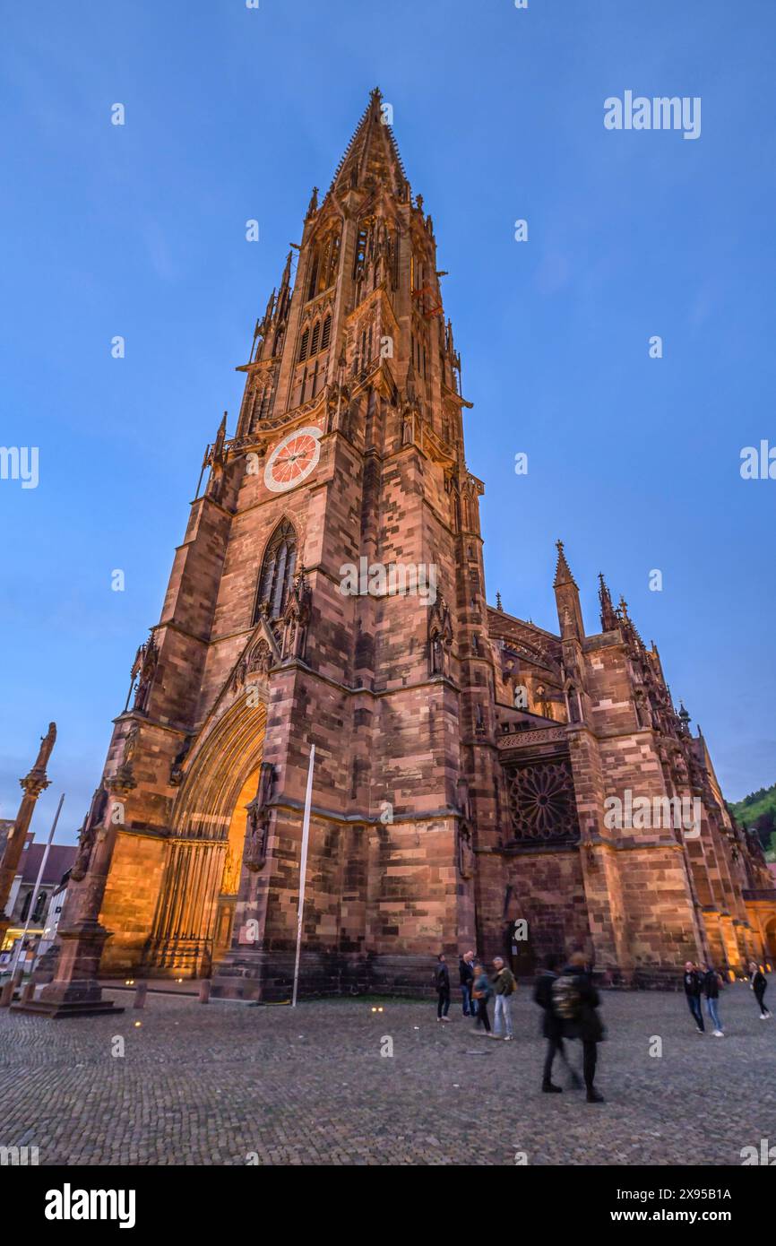 Minster of Our Lady, Old Town, Freiburg im Breisgau, Baden-Württemberg, Germany, Münster Unserer Lieben Frau, Altstadt, Freiburg im Breisgau, Baden-Wü Stock Photo