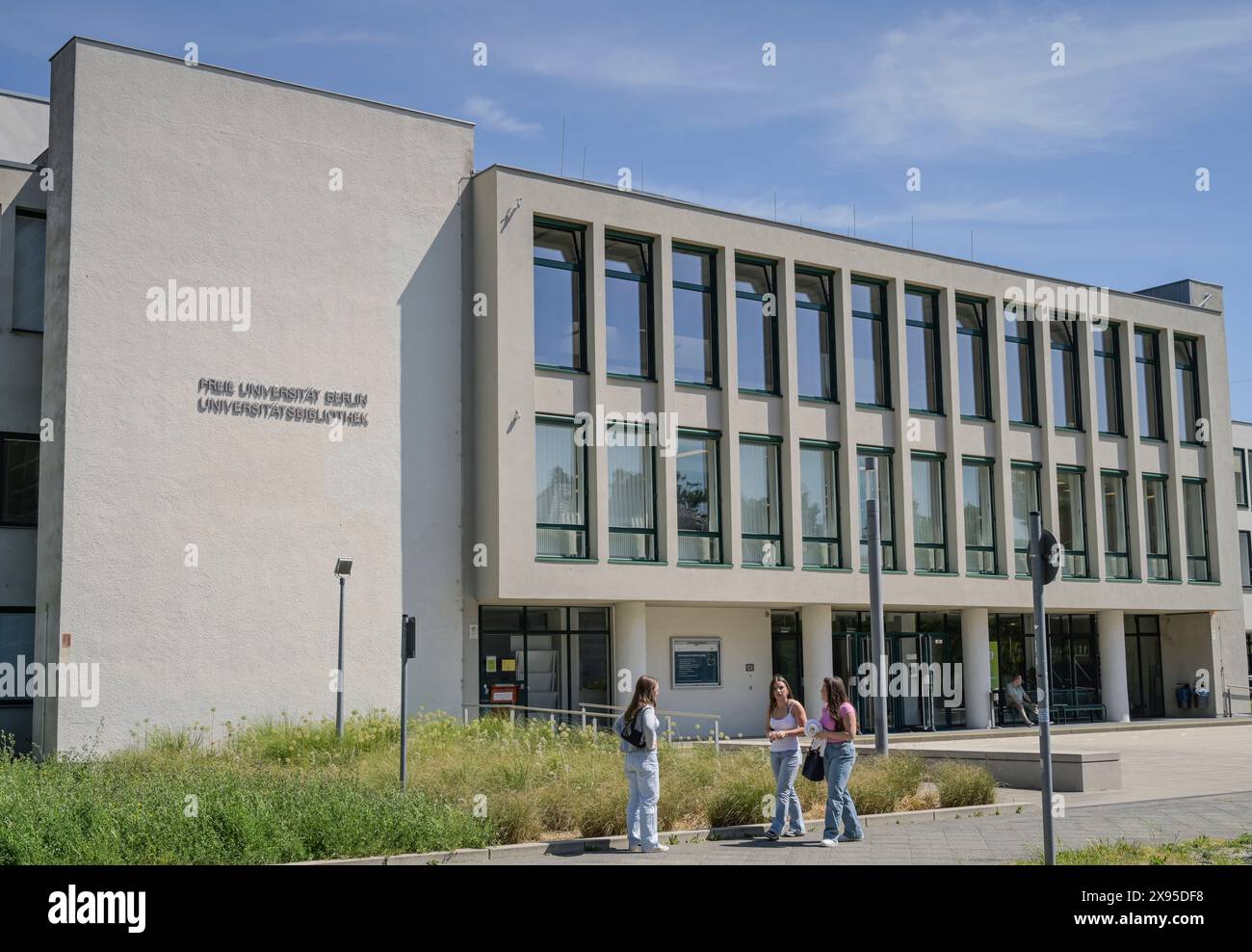 University Library, Free University, Garystrasse, Dahlem, Steglitz-Zehlendorf, Berlin, Germany, Universitätsbibliothek, Freie Universität, Garystraße, Stock Photo