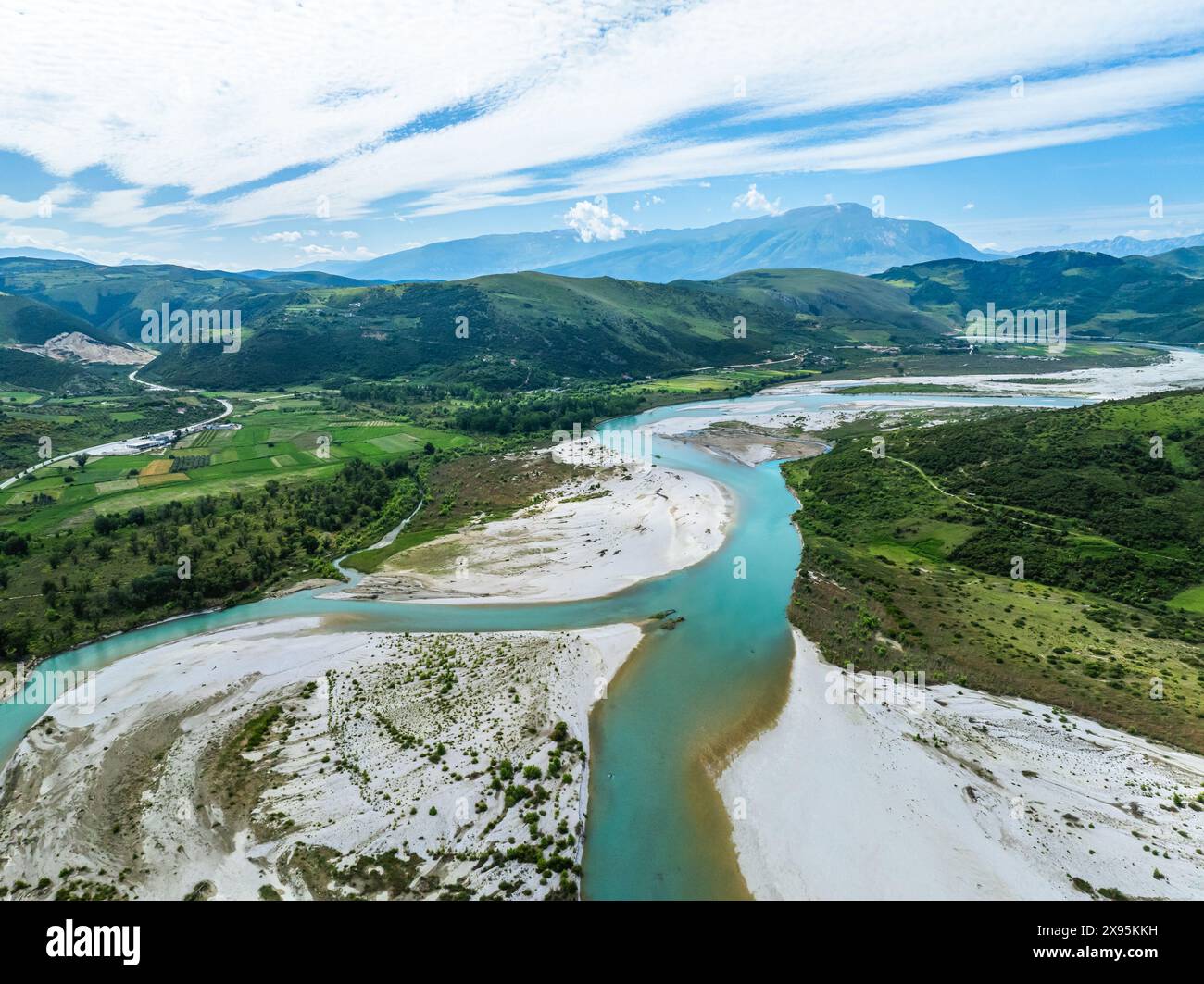 Vjosa River National Park, Wild River, Albania, Europe Stock Photo