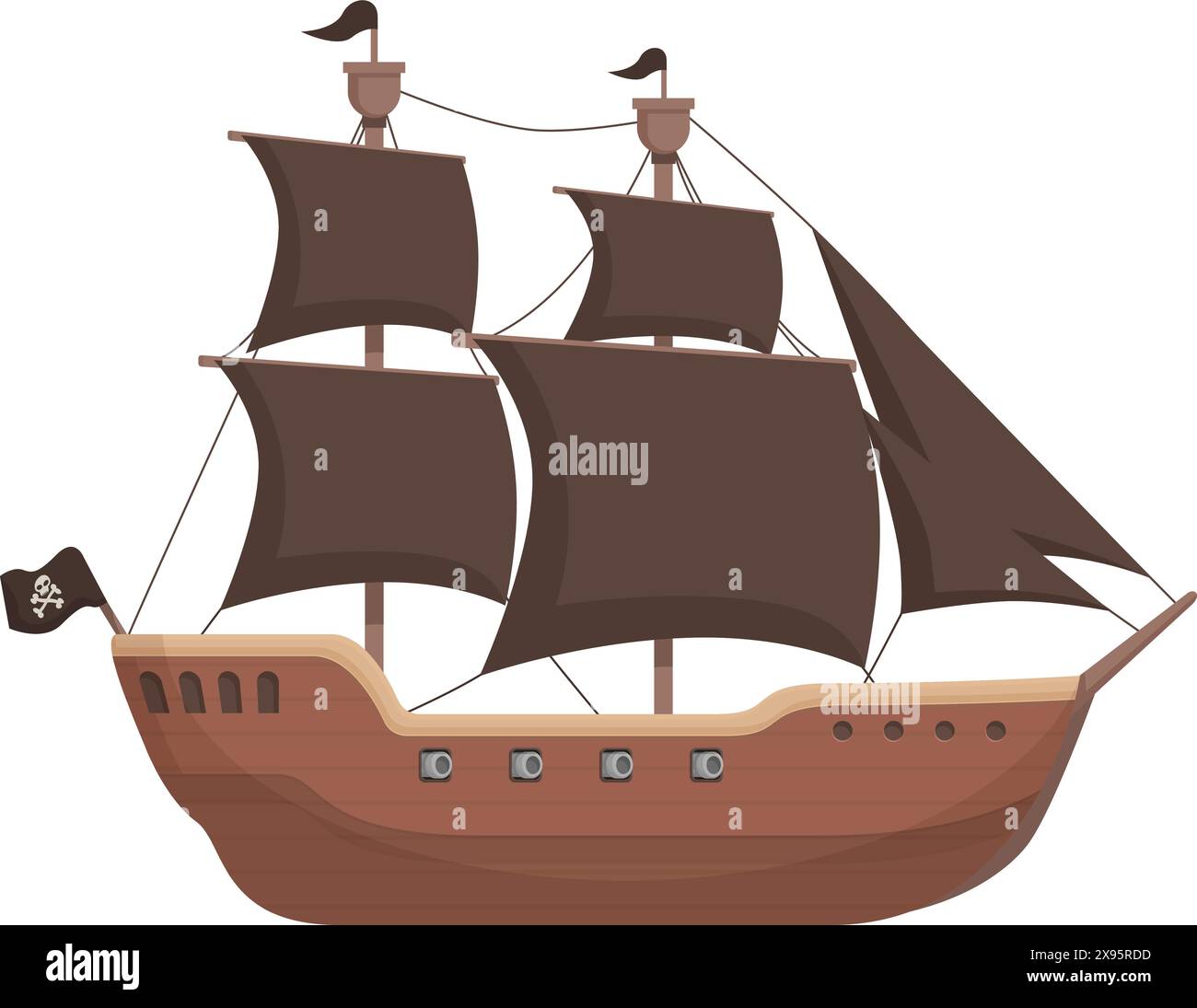 Cartoon Pirate Ship Printable
