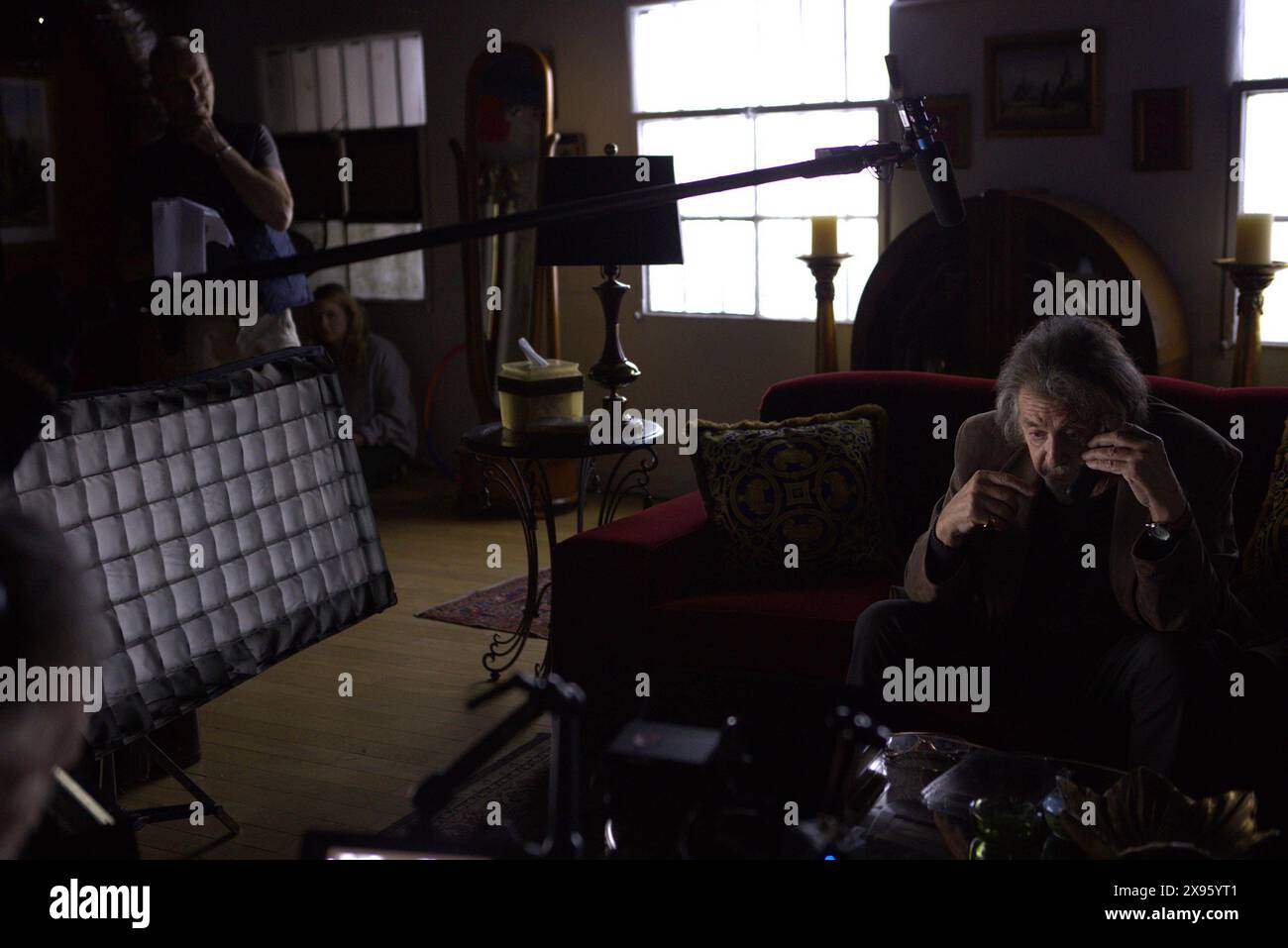 KNOX GOES AWAY 2023 de Michael Keaton Al Pacino sur le tournage COLLECTION CHRISTOPHEL © Brookstreet Pictures - Sugar23 on set; tournage Stock Photo