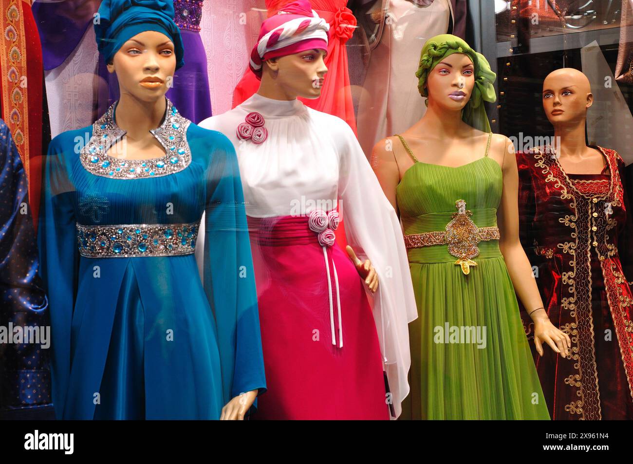 Turkey, Istanbul. Interior of Grand Bazaar, Typical Dressed Stock Photo