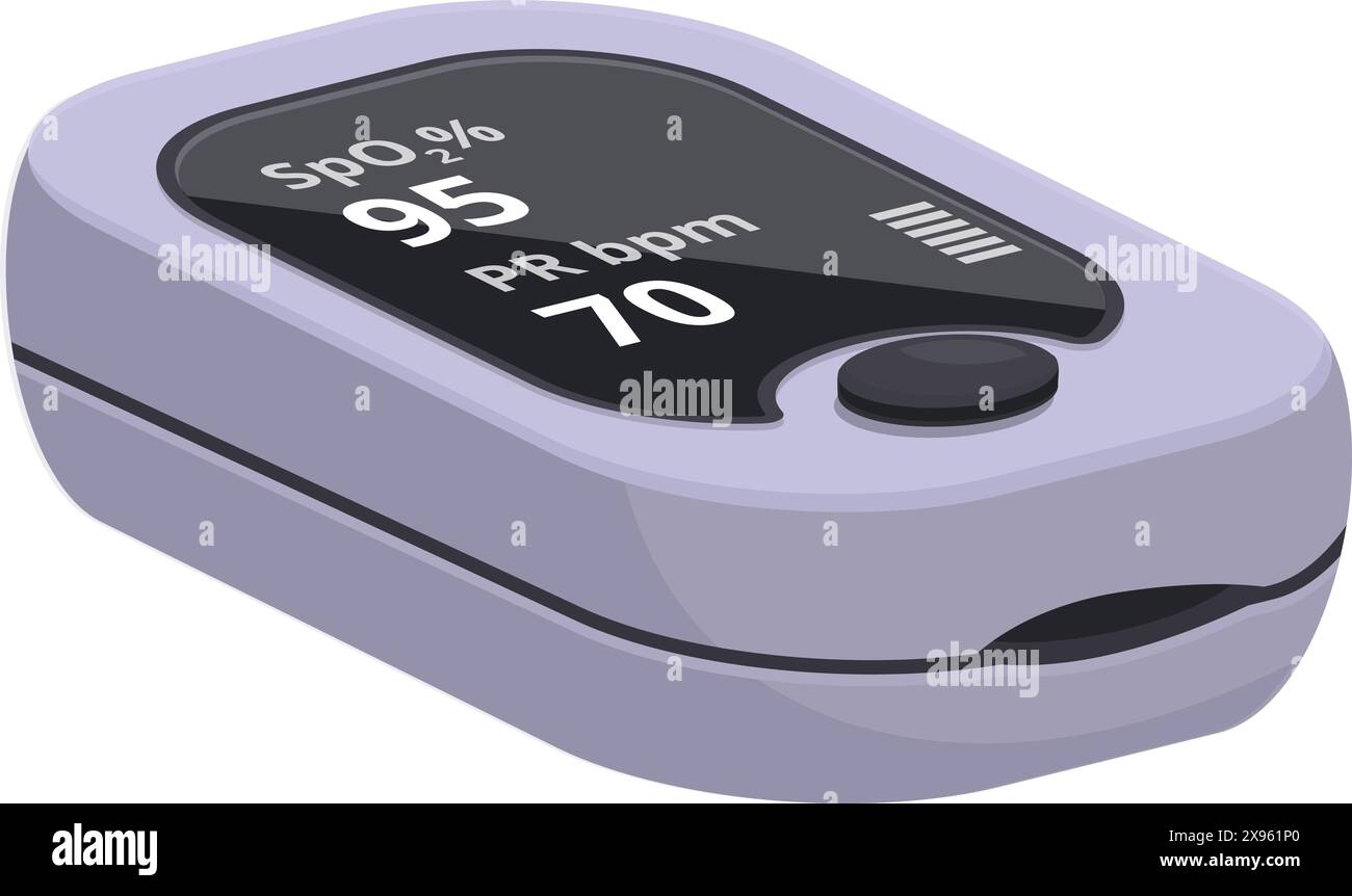 Digital pulse oximeter medical device illustration for monitoring ...