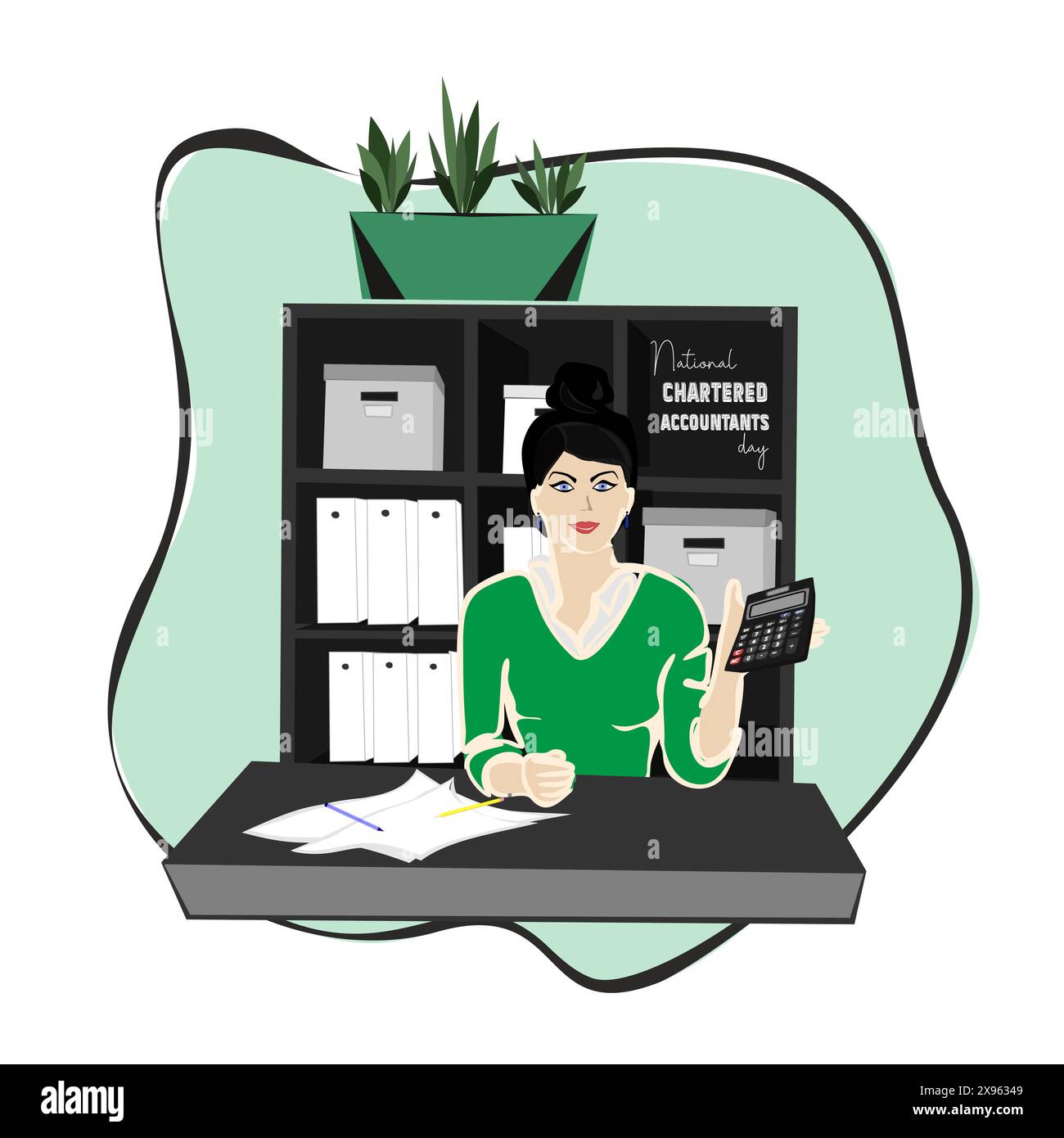 Happy Secretary day banner design template. Administrative professionals day. National chartered