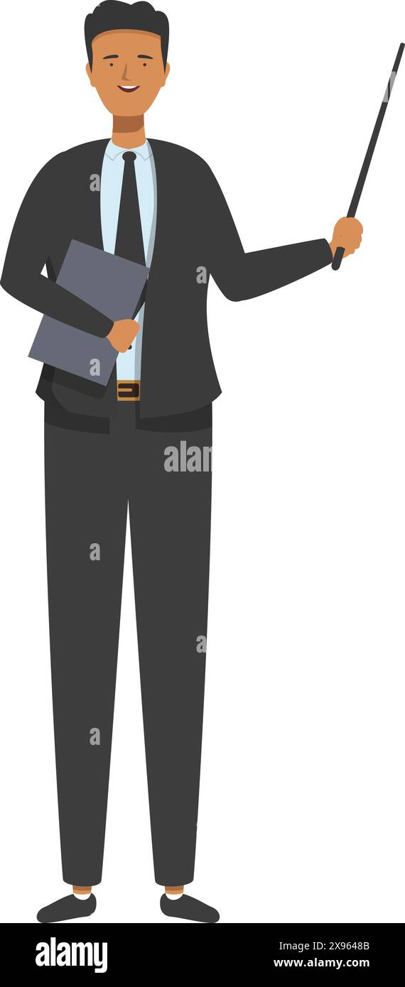 Confident male businessman in professional attire giving a formal ...