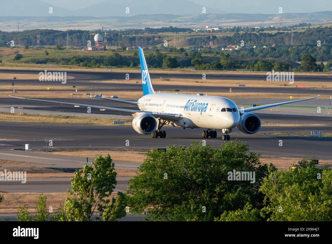 Boeing 787 airliner of the Air Europa airline at Madrid Barajas airport Stock Photo