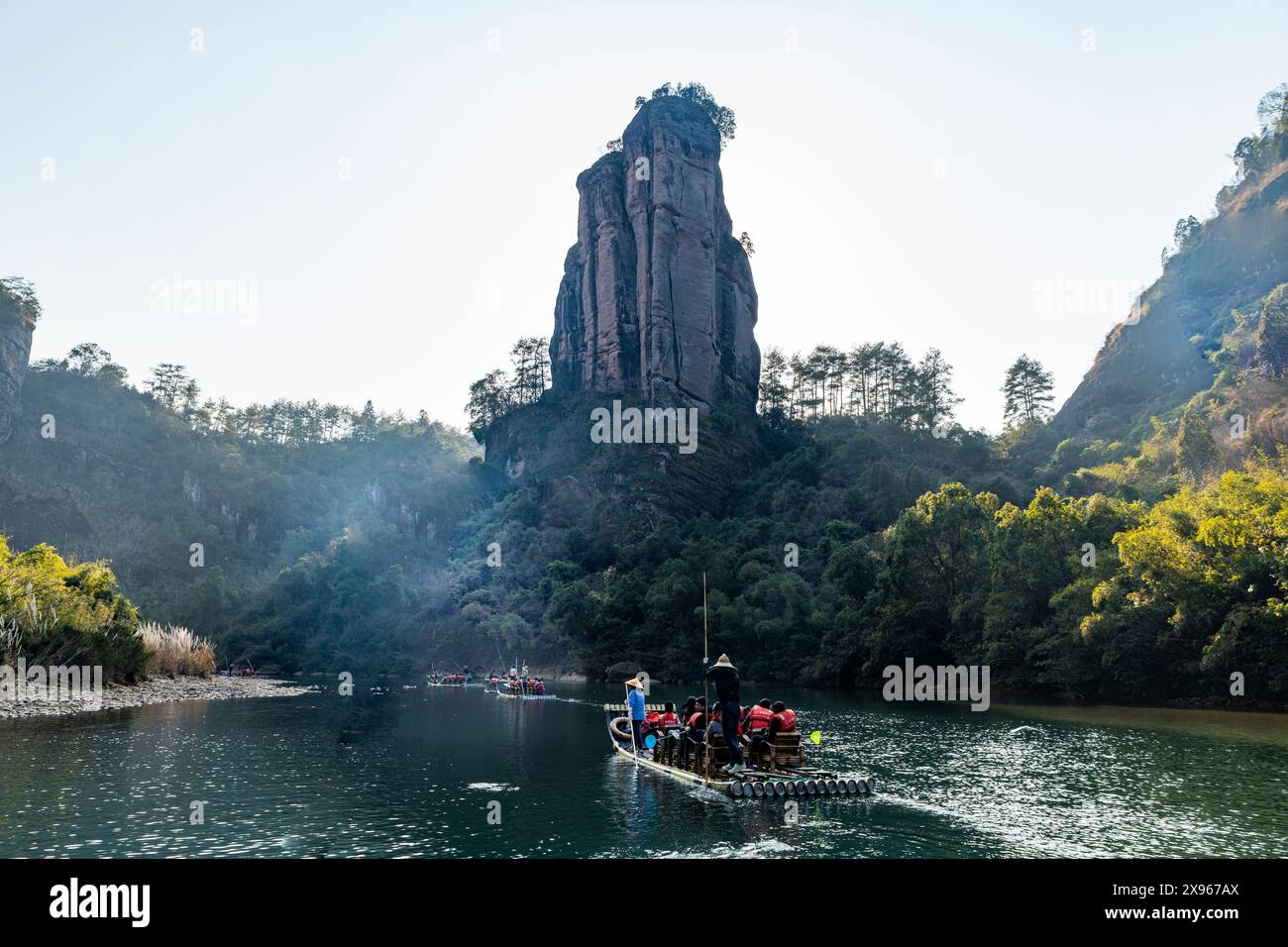 Rafting on the River of Nine Bends, Wuyi Mountains, UNESCO World ...