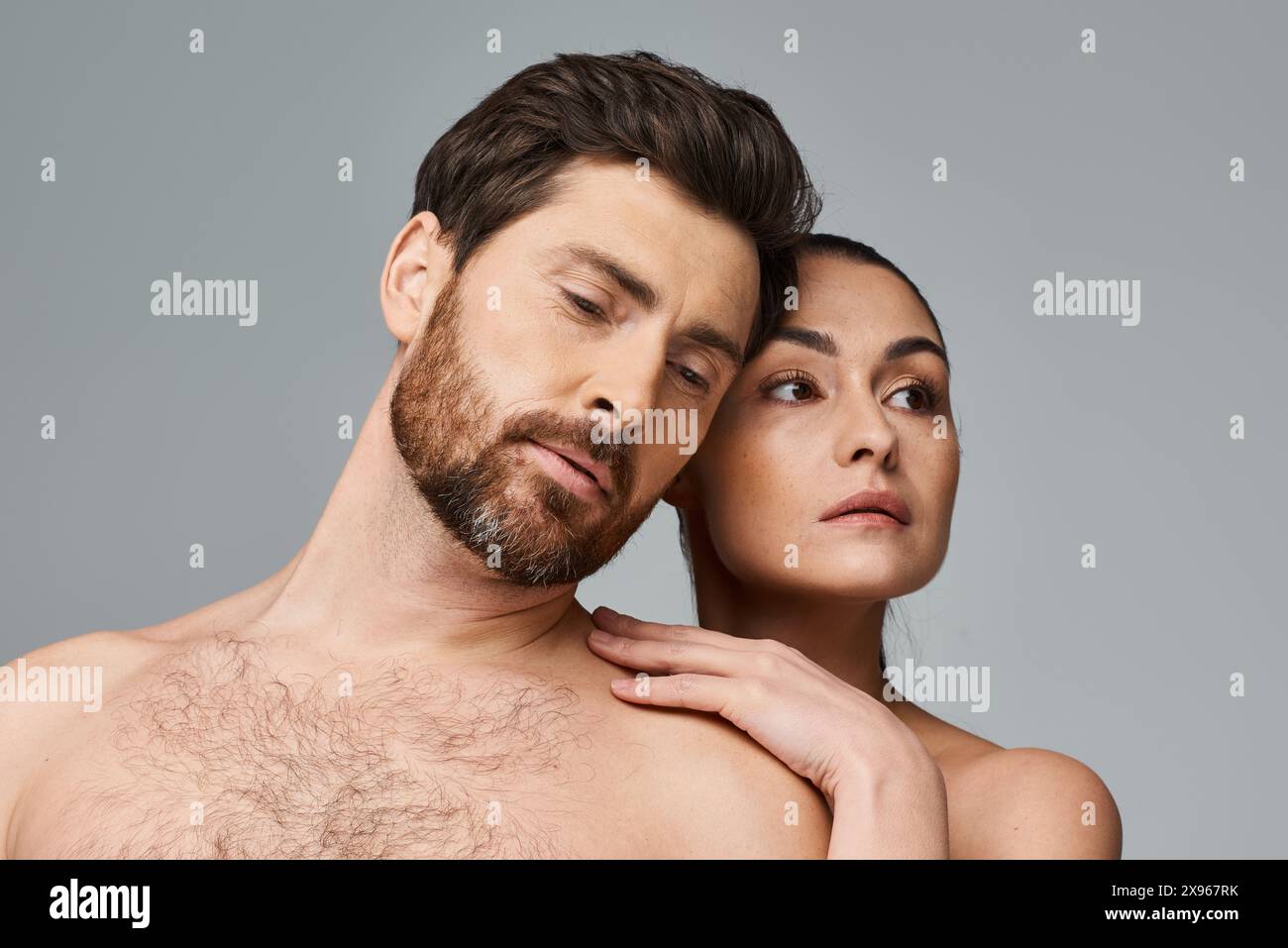 A man and a woman lovingly pose together Stock Photo - Alamy