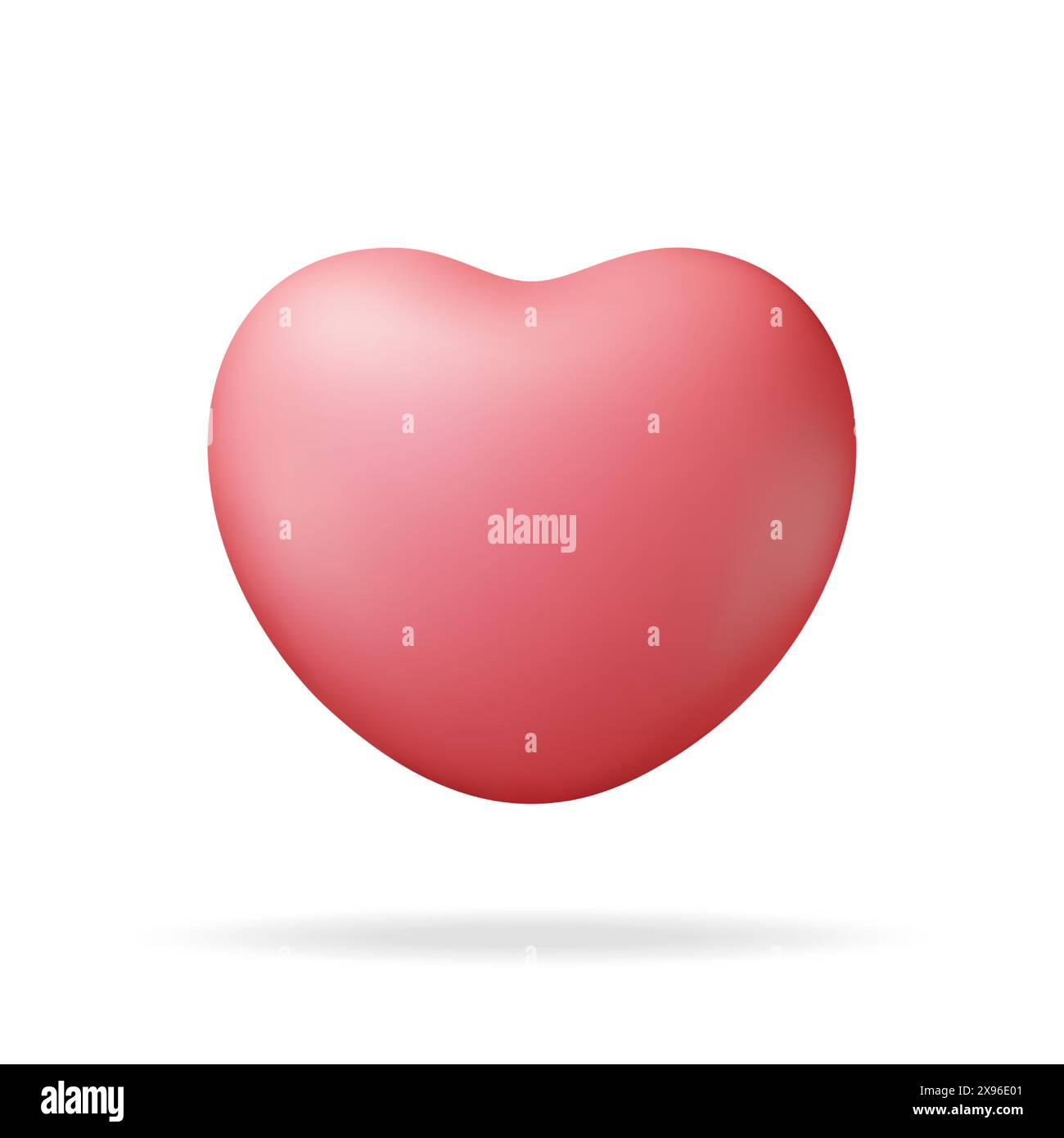 3D red heart isolated on white Stock Vector Image & Art - Alamy