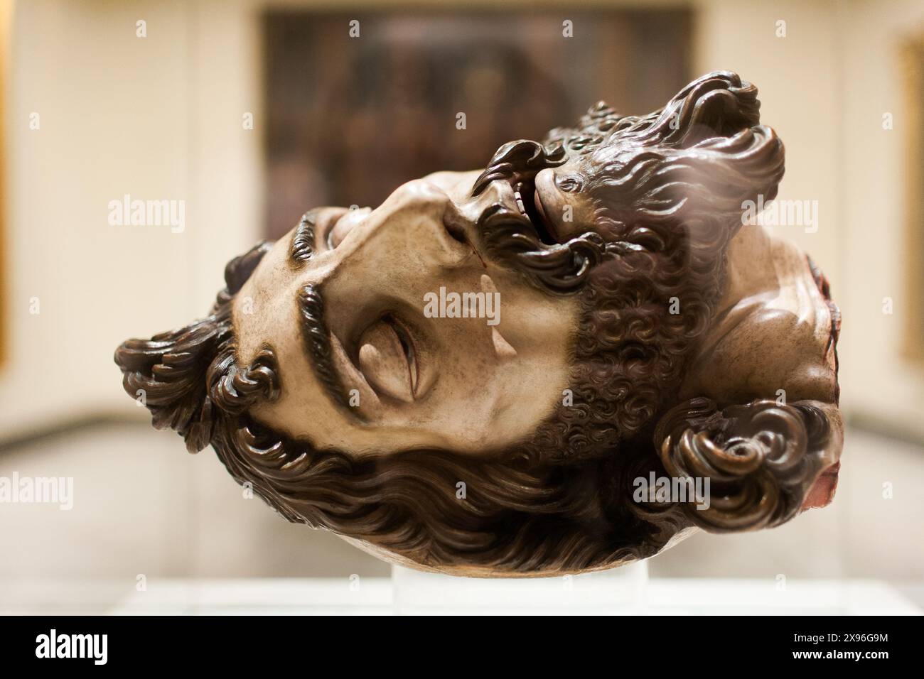 The 1591 sculpture by Gaspar Nuñez Delgado features the decapitated