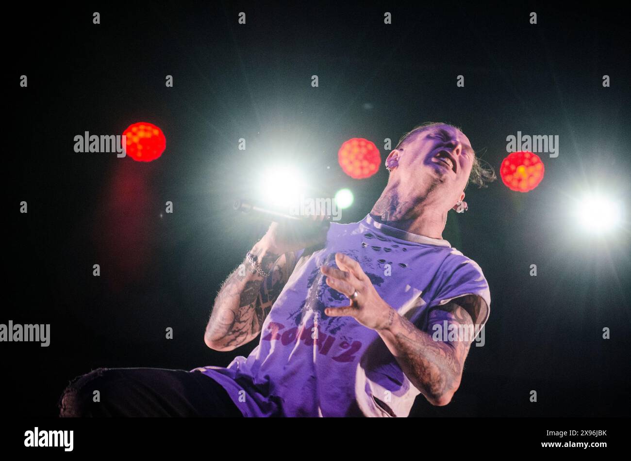 Corey Taylor performing at Lycabettus Theatre in Athens / Greece, May 2024 Stock Photo