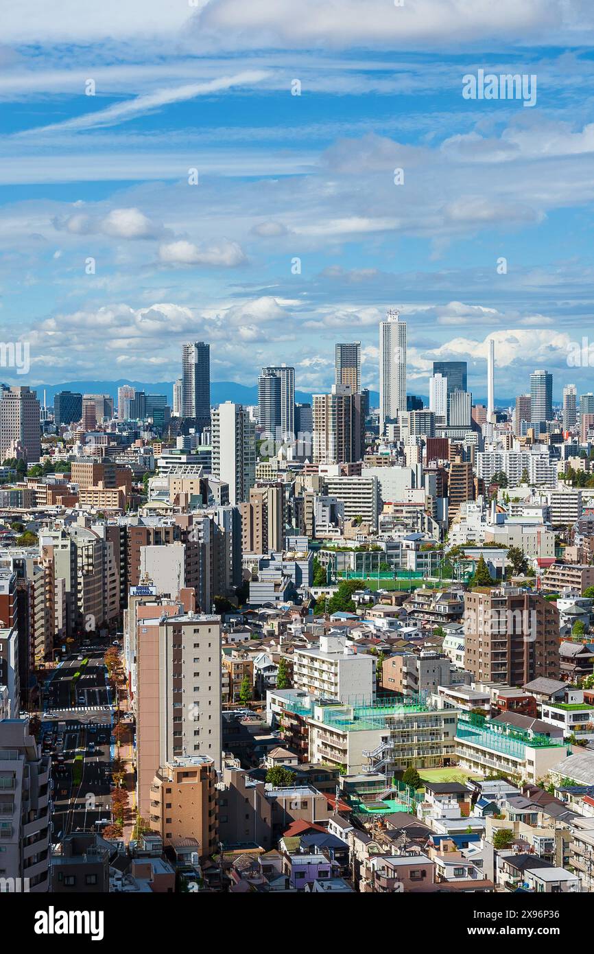 Ikebukuro modern skyline with Sunshine 60 in Toshima ward, one of the tallest skyscraper in Tokyo Stock Photo