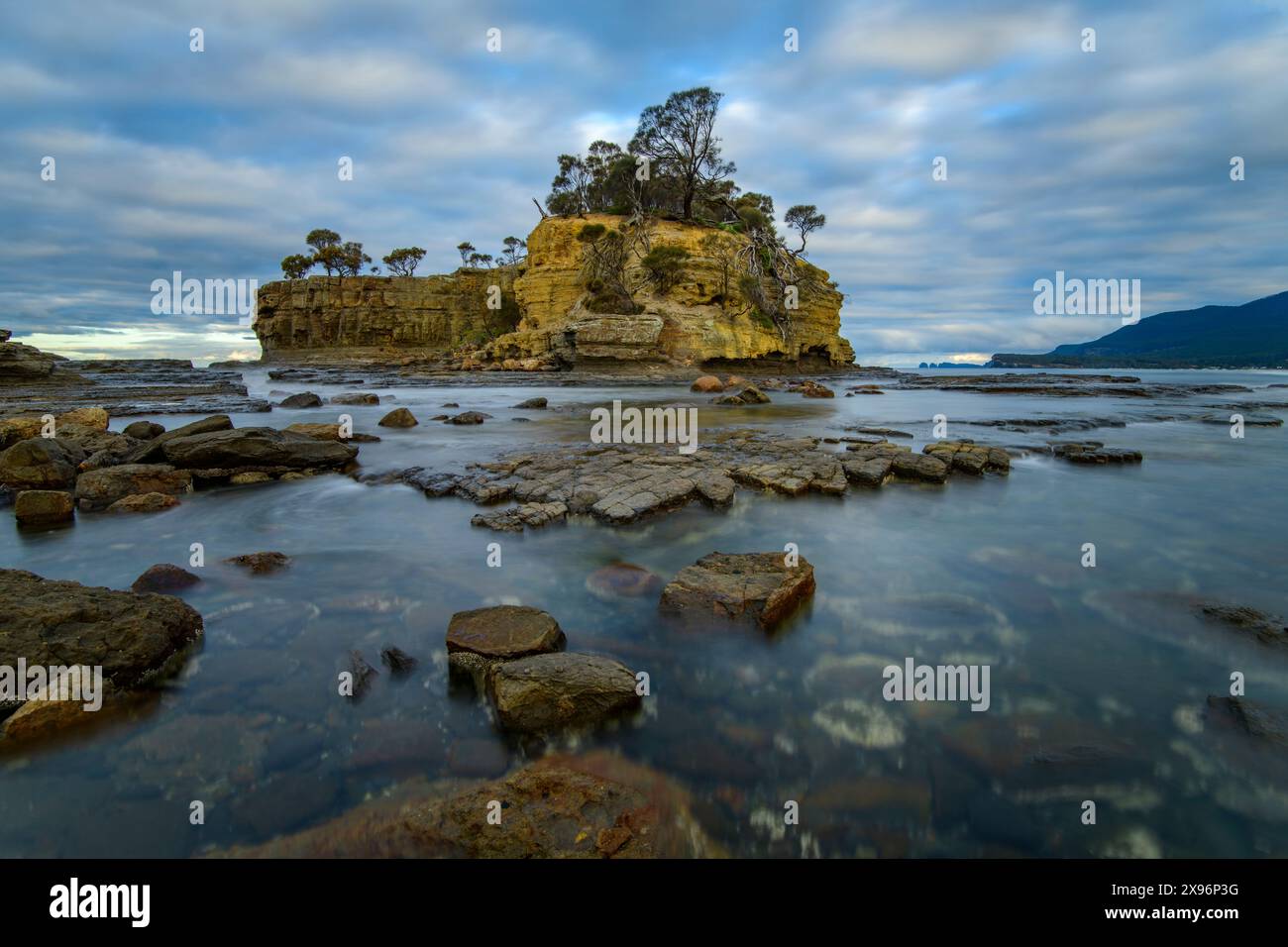Australia, Tasmania, Eaglehwk Neck, Forestier Peninsula, Tessellated Pavement Stock Photo