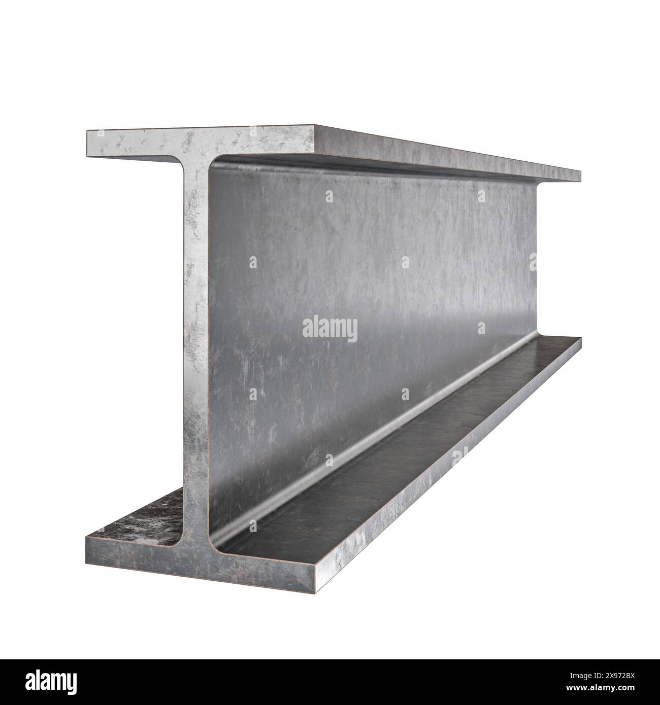 Industrial-grade steel i-beam isolated  transparent background metal industry Stock Photo