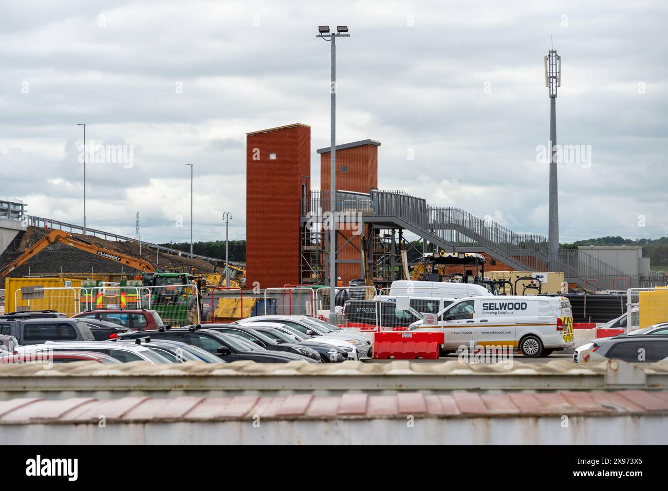 Blyth, Northumberland, UK. 29th May 2024. Construction work at Newsham Station, on the new Northumberland Line, scheduled to open Summer 2024. The town is going to be in the newly created constituency of Blyth and Ashington, where General Election candidates include Ian Lavery (Labour, currently the MP for Wansbeck) and Maureen Levy (Conservative). Credit: Hazel Plater/Alamy Live News Stock Photo