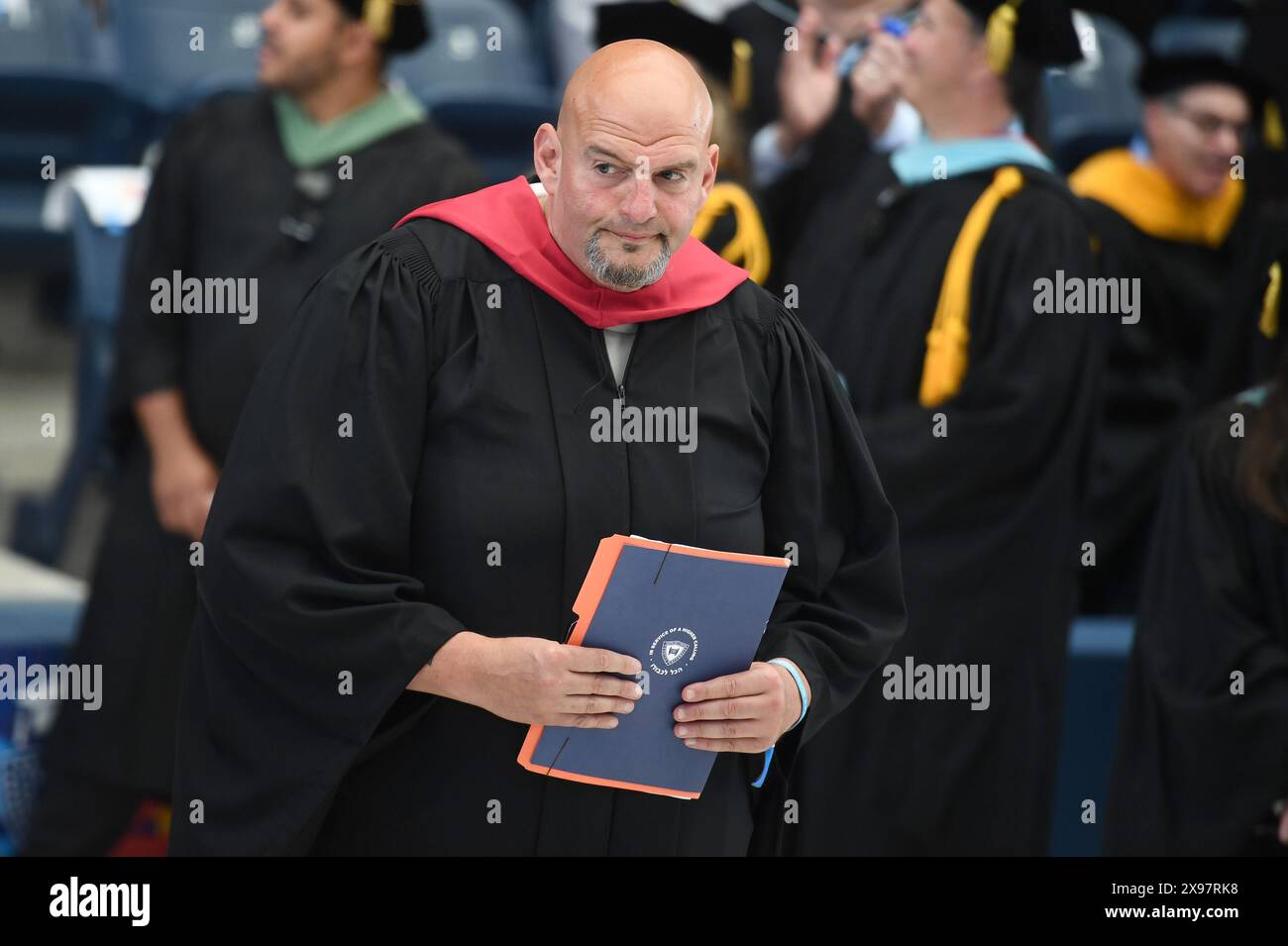 Senator John Fetterman (DPA) attends the commencement ceremony for