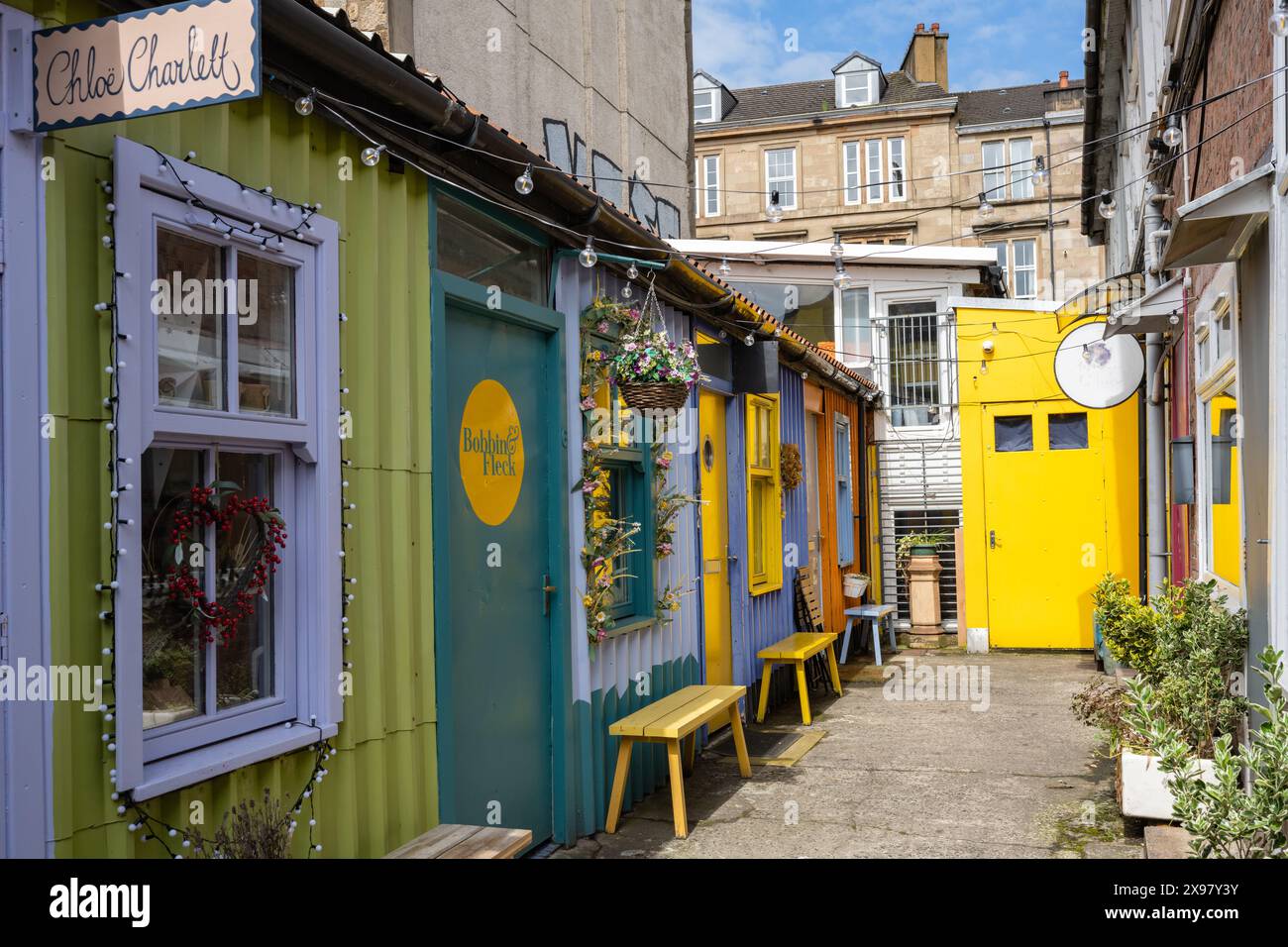 The Hidden Lane, Argyle Street, Finnieston, Glasgow, Scotland, UK Stock Photo