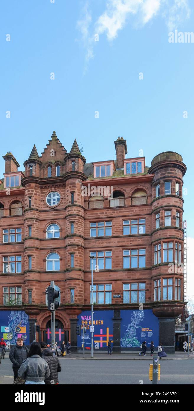 Belfast city centre listed building Scottish Mutual Building planned foe George Best Hotel but awaiting new hotel development Martin Property Group Stock Photo