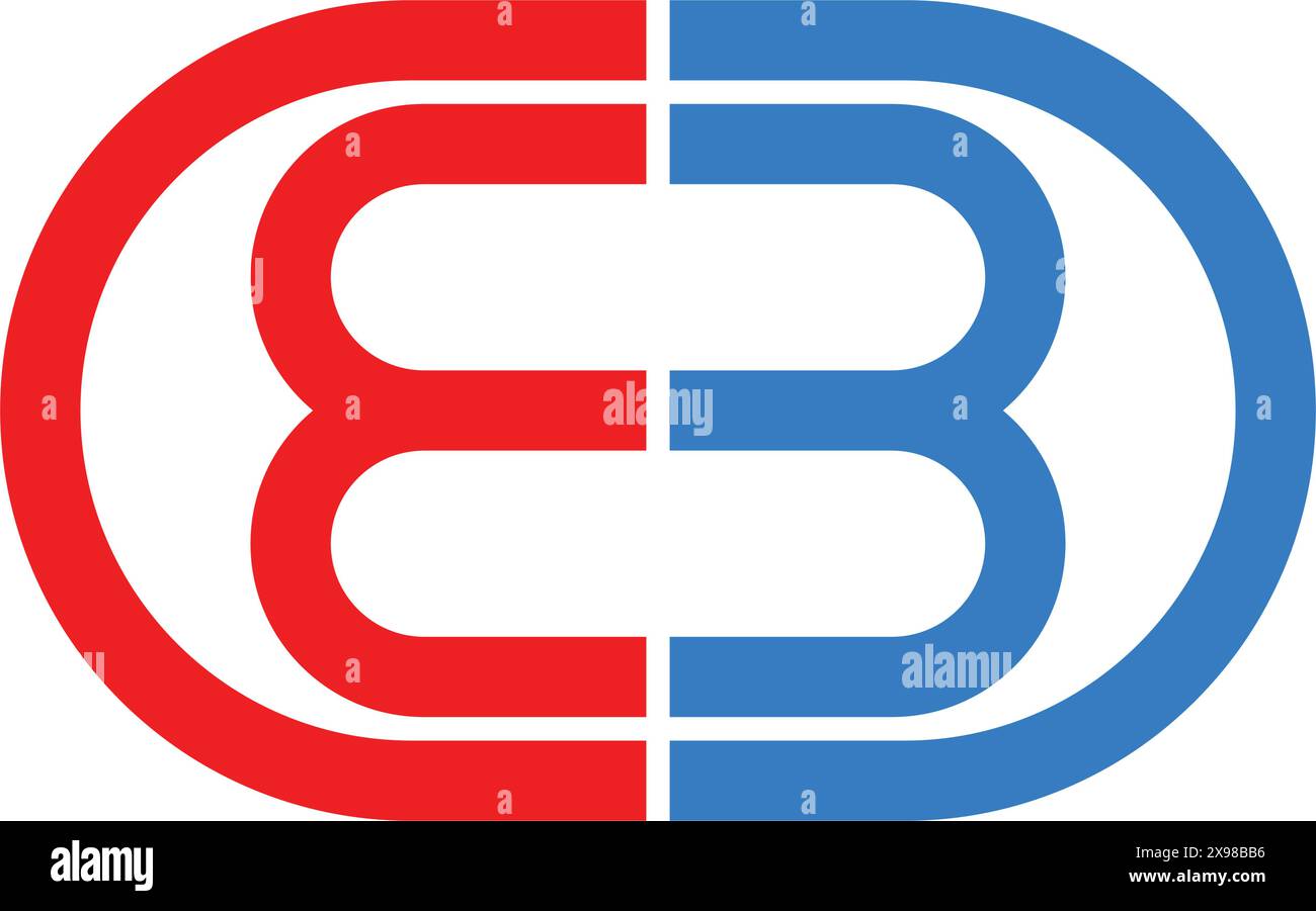 bd letter logo illustration design Stock Vector