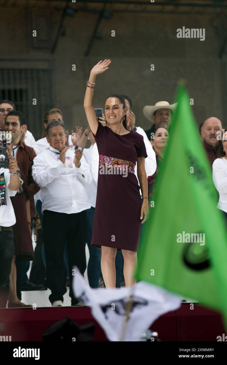 Mexiko Stadt, Mexico. 29th May, 2024. Presidential candidate Claudia