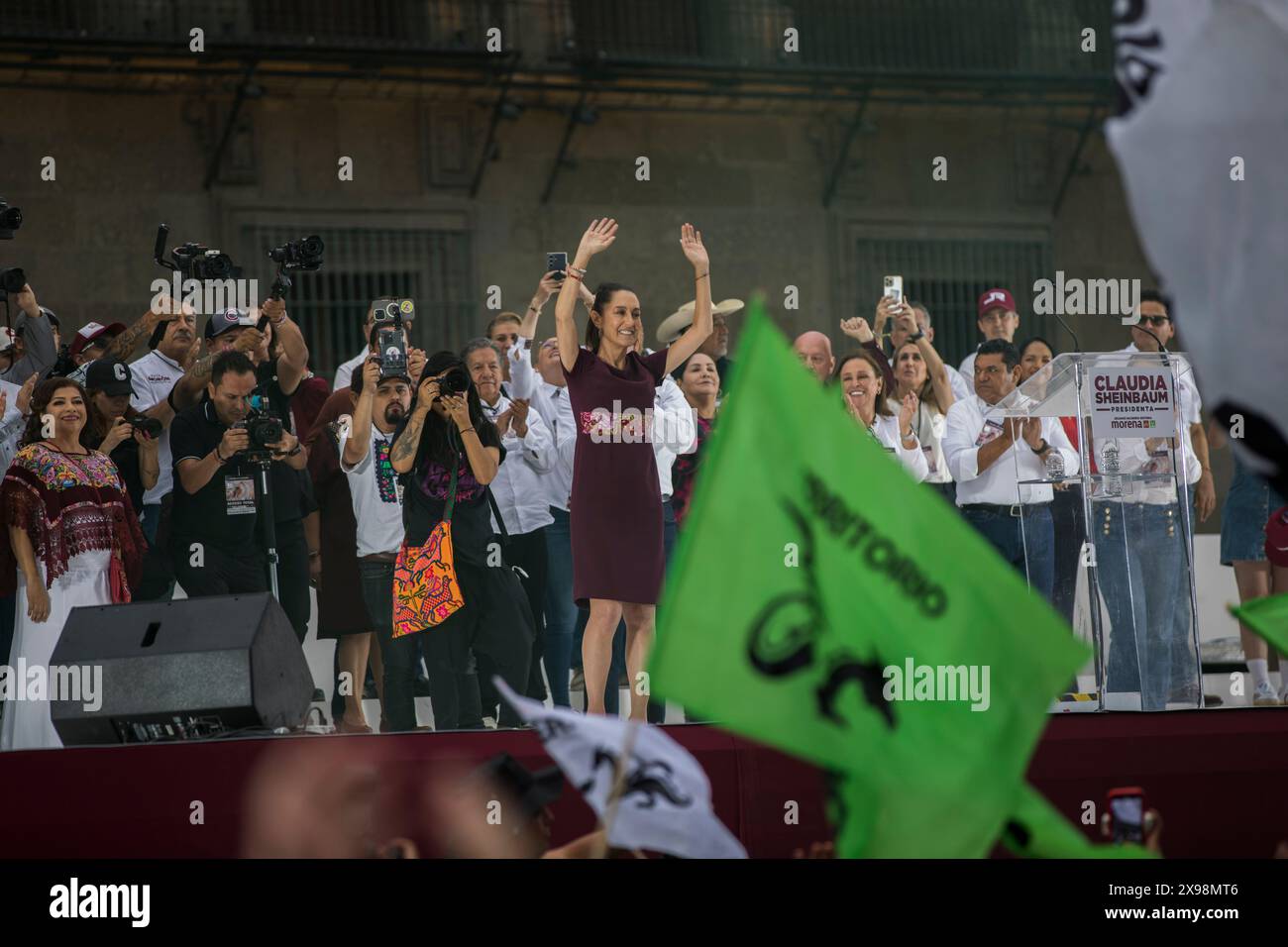 Mexiko Stadt, Mexico. 29th May, 2024. Presidential candidate Claudia