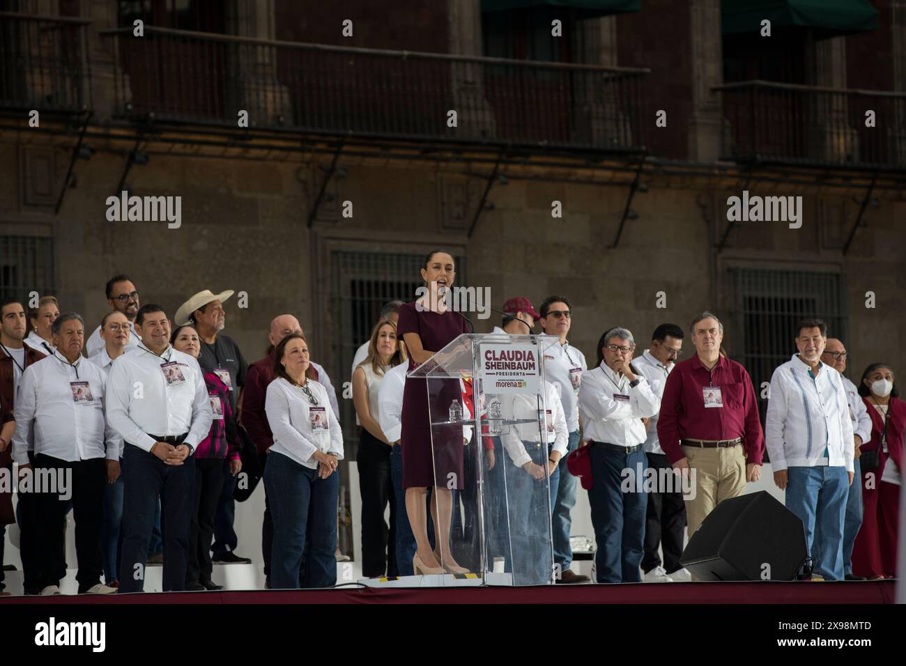Mexiko Stadt, Mexico. 29th May, 2024. Presidential candidate Claudia