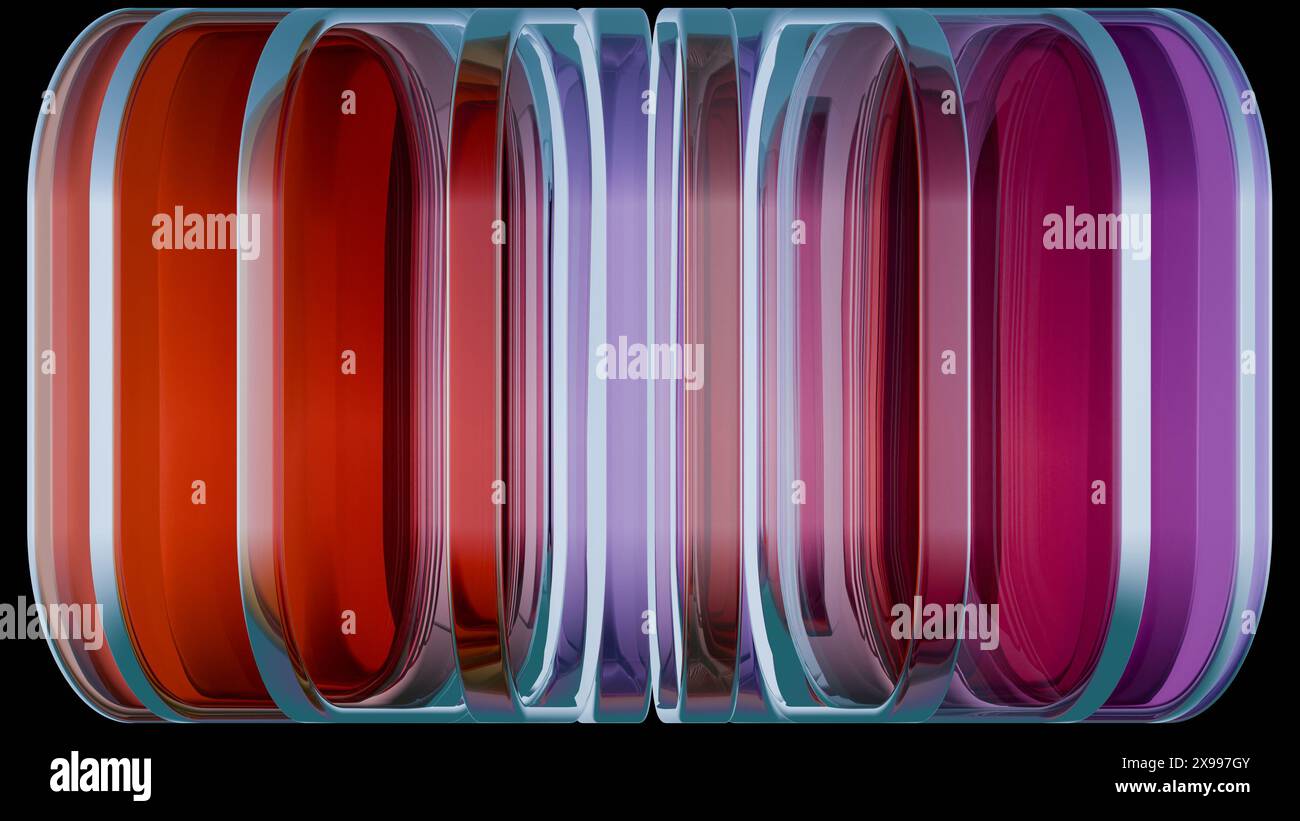 Layered Reflections: Stacked Gradient Rectangles Stock Photo - Alamy