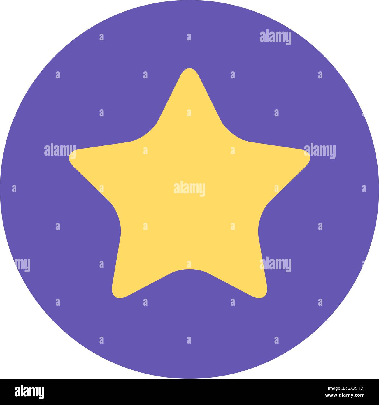 Star rating sticker. Symbol of quality assessment and recognition, shopping process flat element for modern and retro design. Simple color vector pict Stock Vector