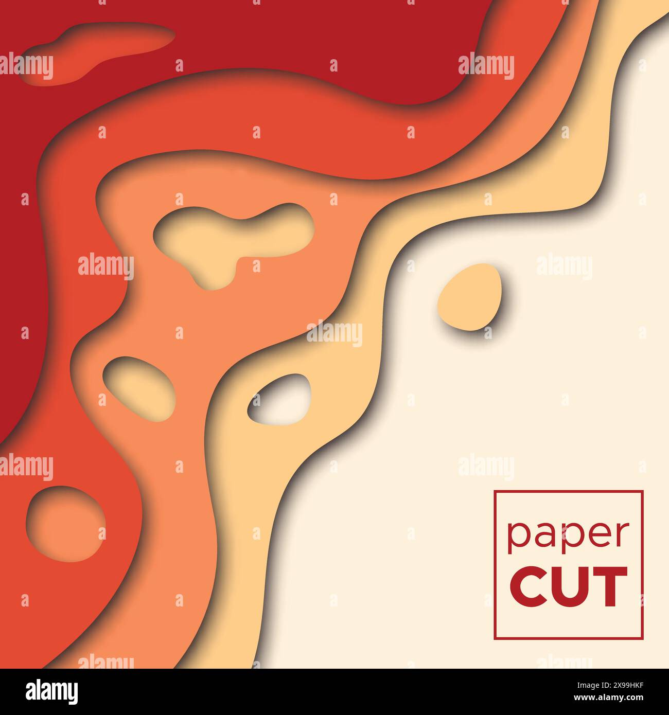 Abstract  Background with Paper Cut shapes. Vector illustration. Stock Vector