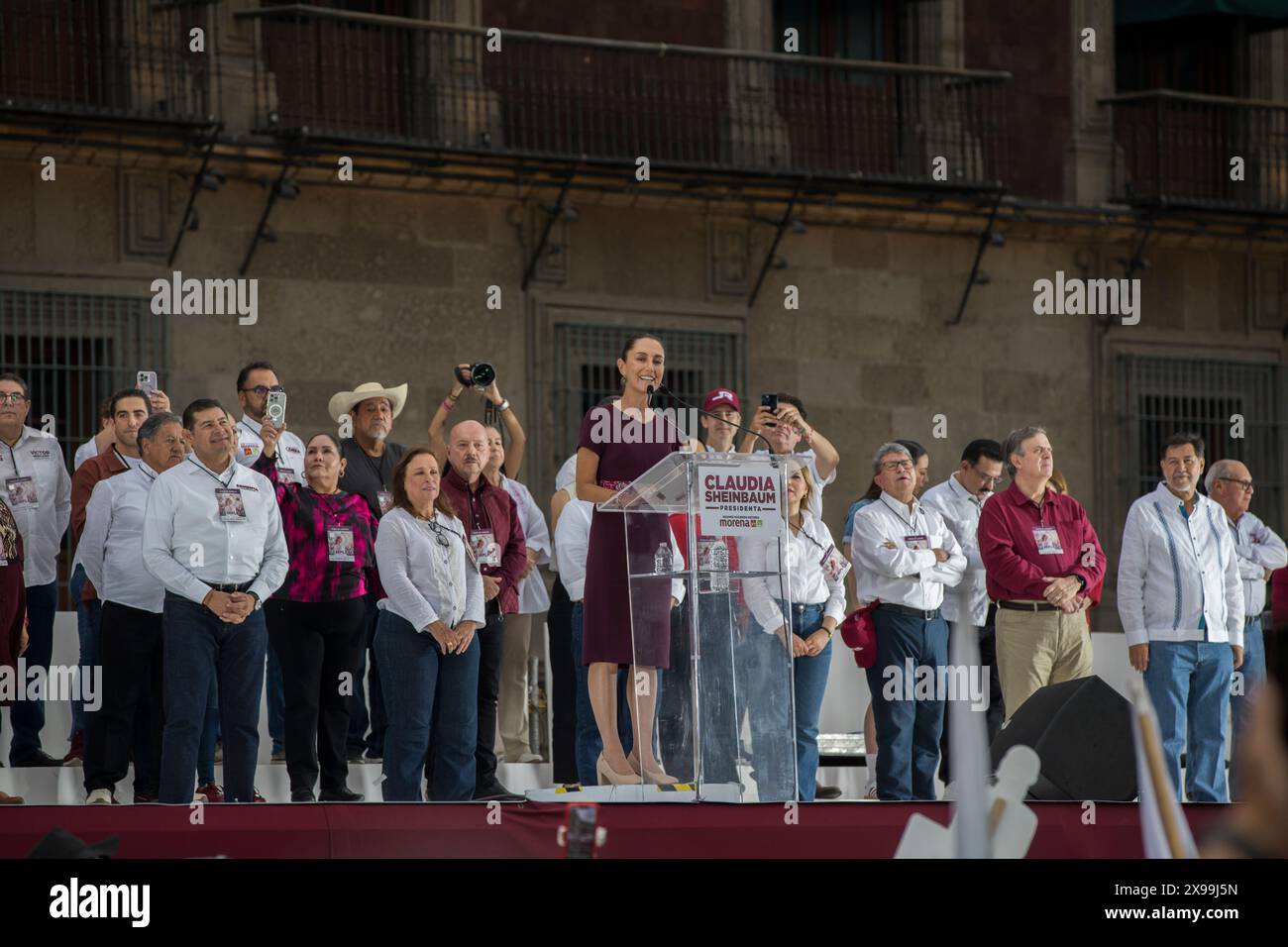 Mexiko Stadt, Mexico. 29th May, 2024. Presidential candidate Claudia