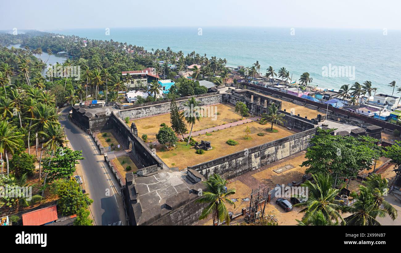 Top View of Anjuthengo Fort from the Lighthouse, Varkala