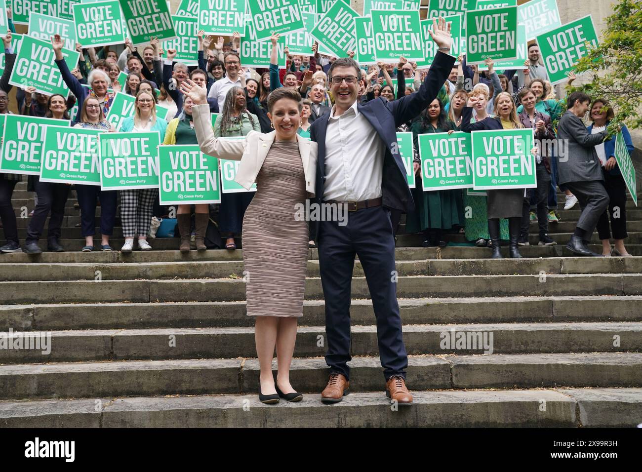 Green Party co-leaders Carla Denyer and Adrian Ramsay during the Green ...