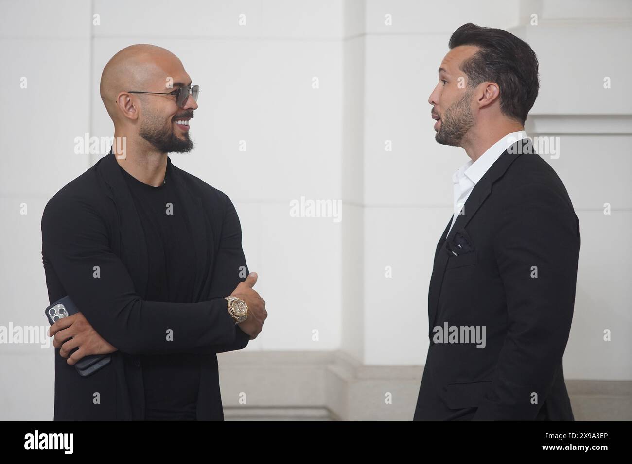 Bucharest, Romania. 30thMay, 2024: Andrew Tate (L) and his brother