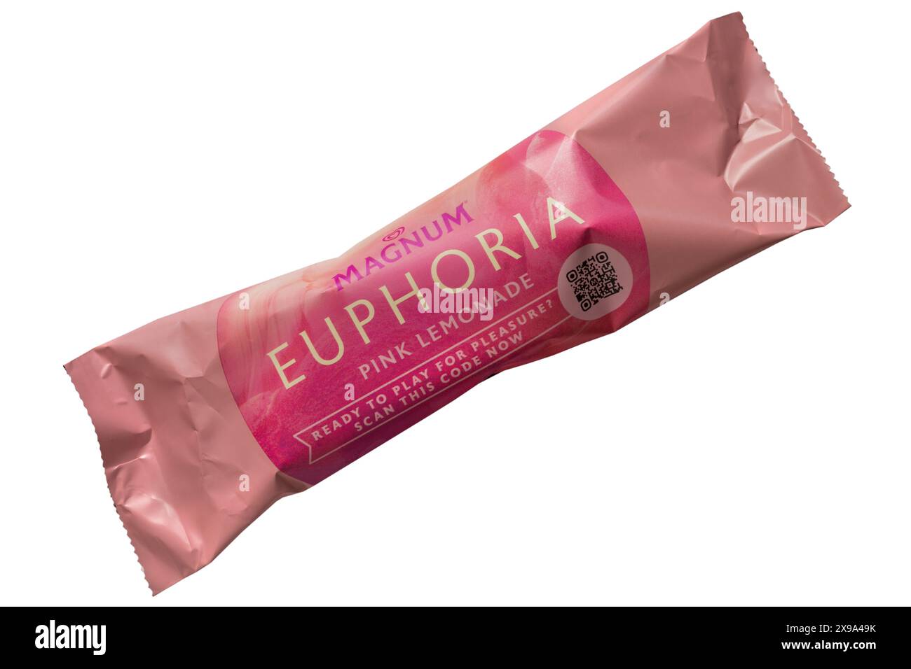 Magnum Euphoria pink lemonade icecream ice cream isolated on white ...