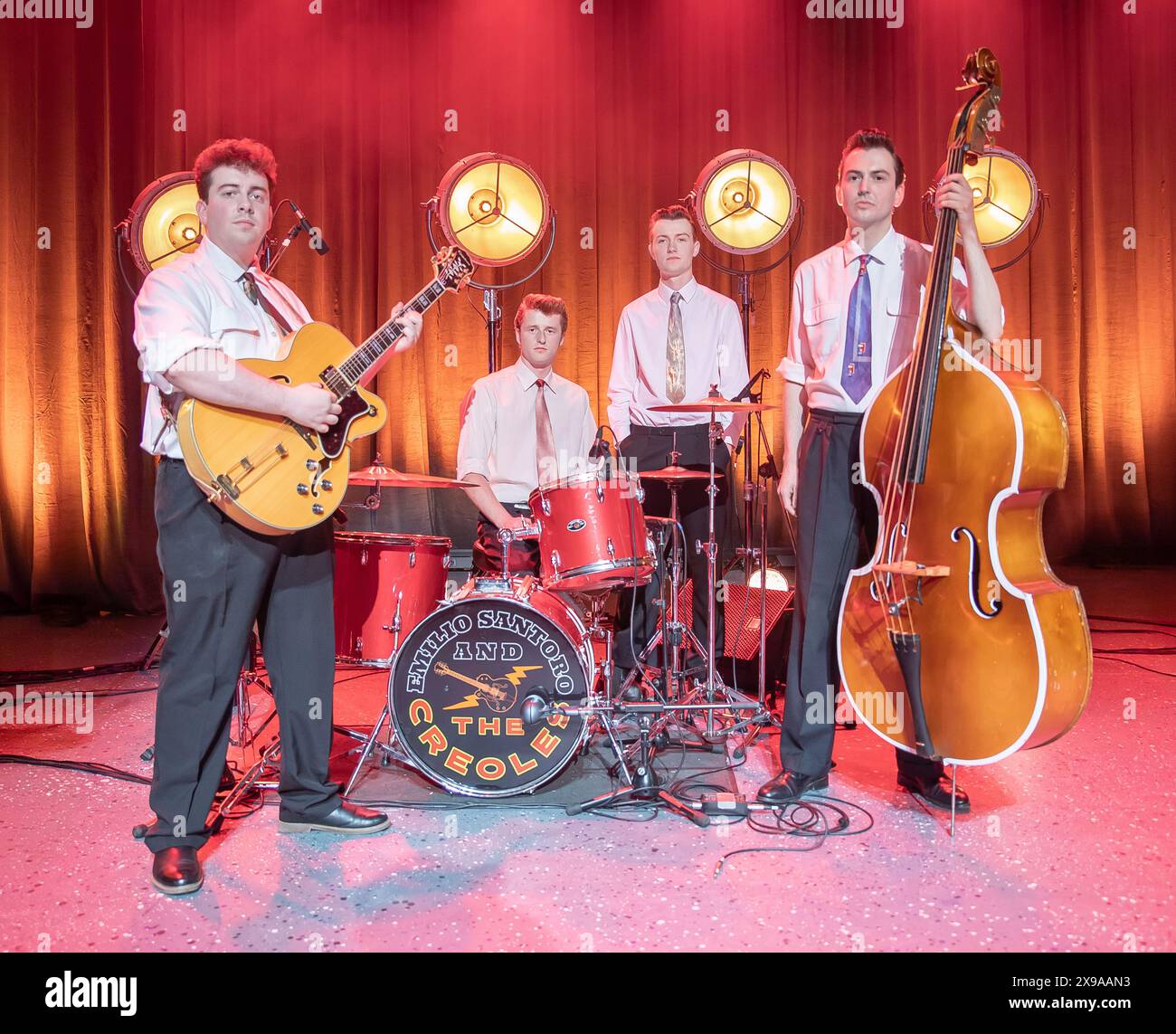 The Creols pose for a photo during rehearsals at Rhyl Pavilion on 23rd ...